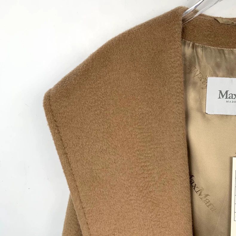 Max Mara Max Mara Brown Camel Hair Belted Hooded Coat Size XXS / US 00 / IT 34 - 3 Thumbnail