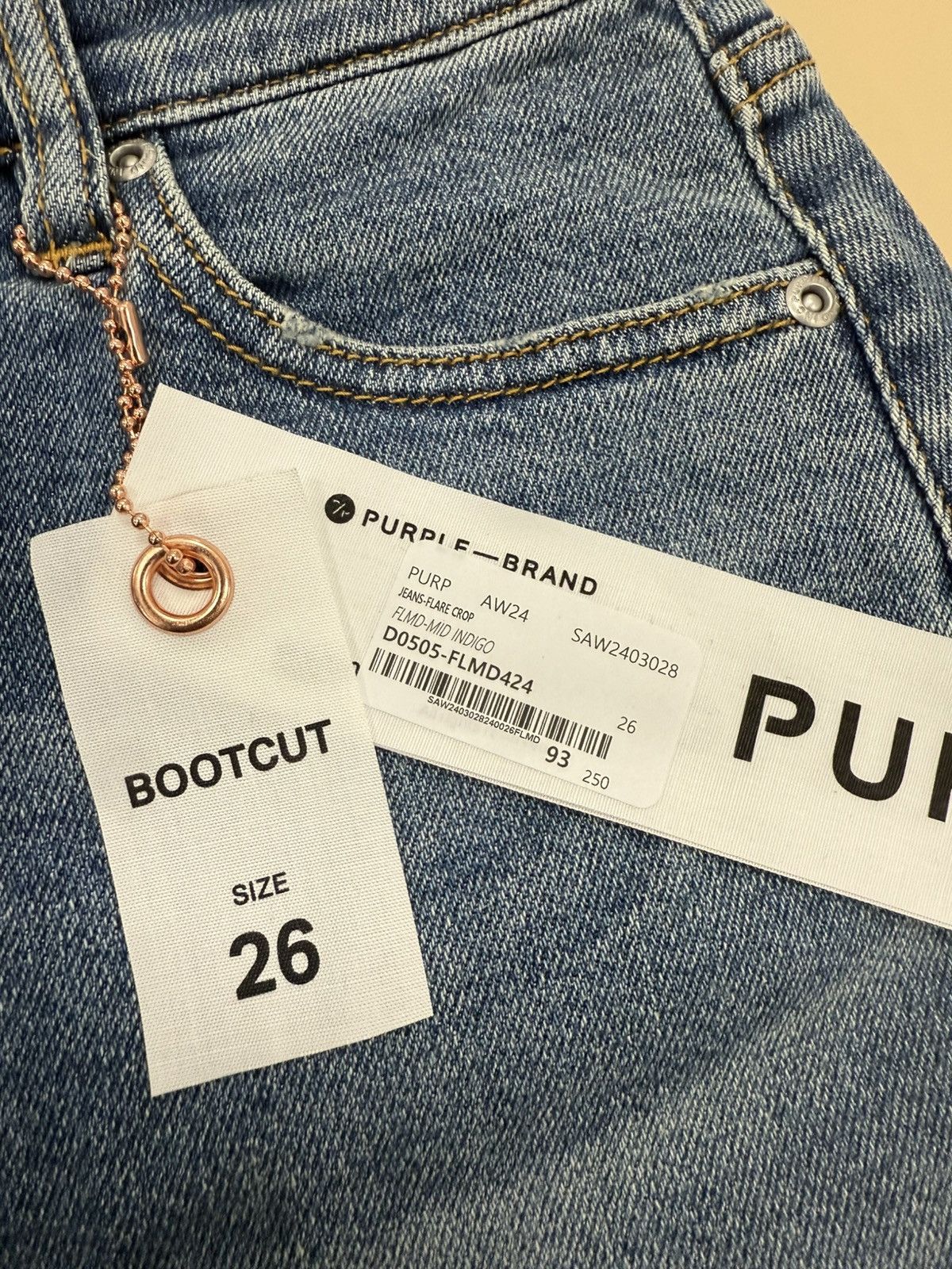 Other Purple Brand Slim Blue Flare Jeans Size 26" / US 2 / IT 38 - 2 Thumbnail