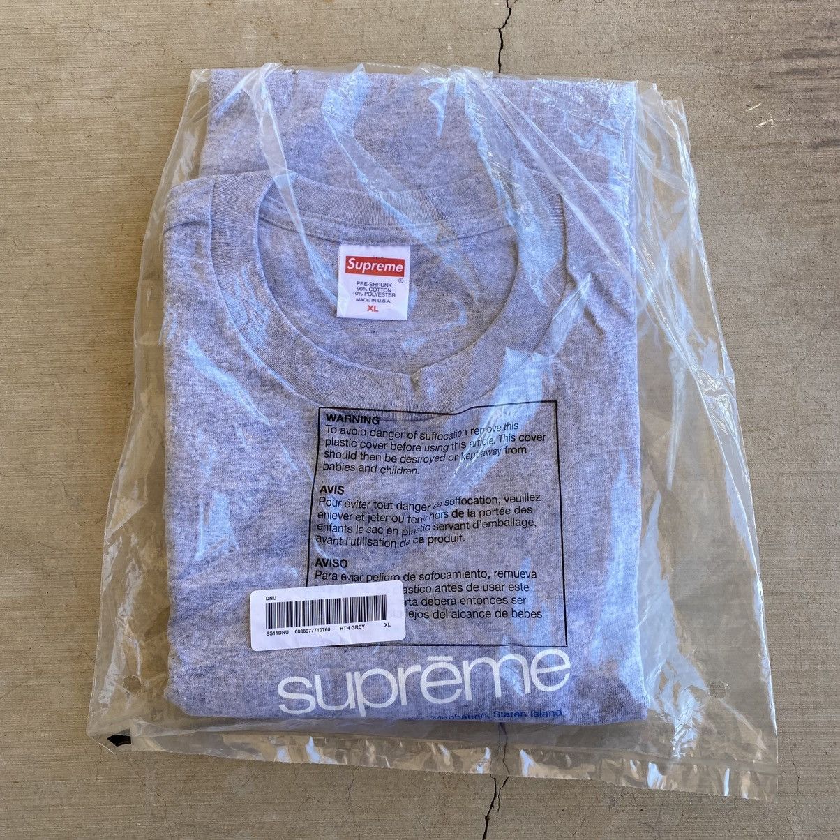 Supreme Supreme Five Boroughs Classic Logo T-Shirt Heather Grey 2021 Size US XL / EU 56 / 4 - 1 Thumbnail