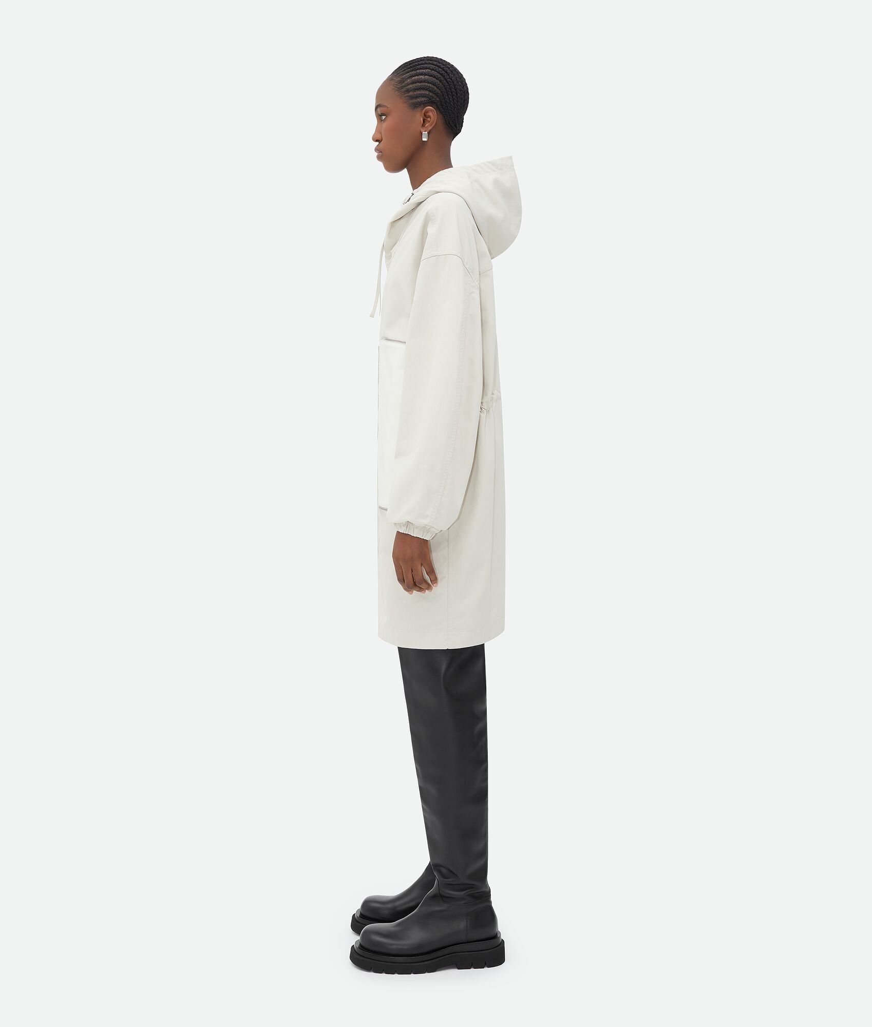 Bottega Veneta o1n1vont0525 Packable Nylon Parka in White Size M / US 6-8 / IT 42-44 - 2 Thumbnail