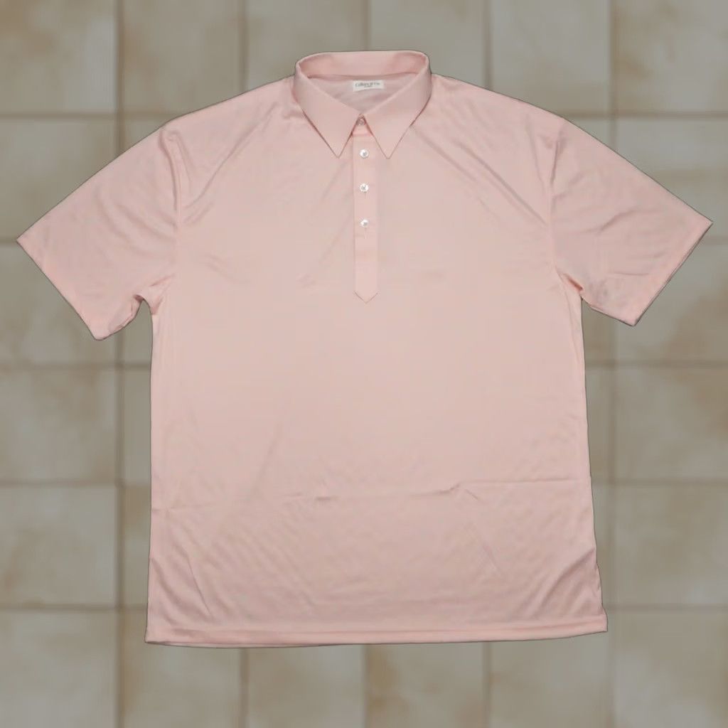 CO VINTAGE Collars & Co Shirt Mens 2XL Pink Short Sleeve Polo Collared Button Performance Moisture Wicking Lightweight Golf Tennis Size US XXL / EU 58 / 5 - 1 Thumbnail