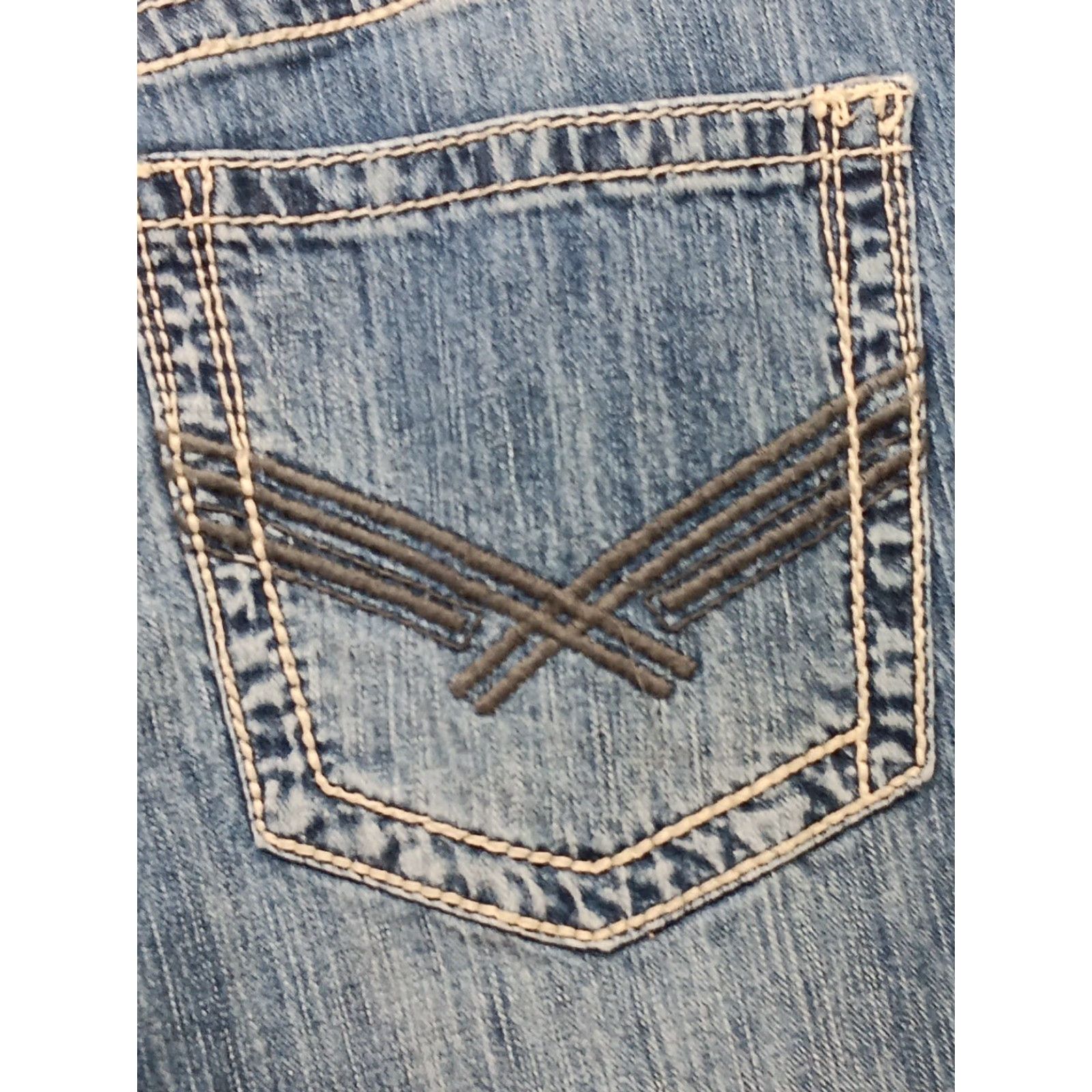 Denime Axel Jeans Mens Size 38 Relaxed Straight Blue Denim Zip Pocket Logo 38x30 Actual 38x28 Vintage No Pattern Solid Size US 38 / EU 54 - 7 Thumbnail