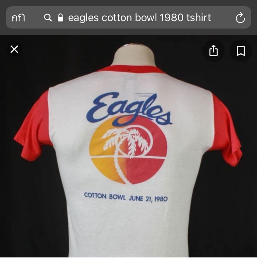 Band Tees × Vintage 1980 Eagles Long Run Cotton Bowl T- Shirt Vintage 80’s Size US M / EU 48-50 / 2 - 6 Thumbnail