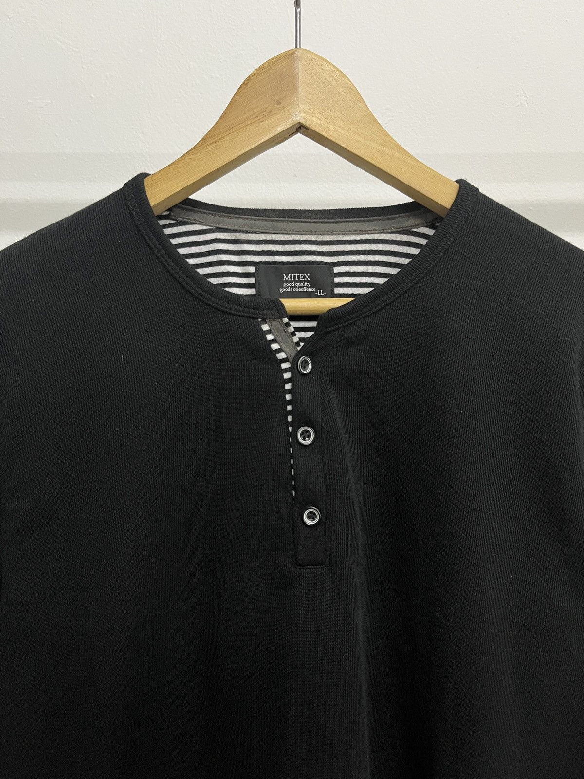 Greg Lauren Black Kurt Cobain LS Henley Inspired by RRL GREG LAUREN Size US M / EU 48-50 / 2 - 8 Thumbnail