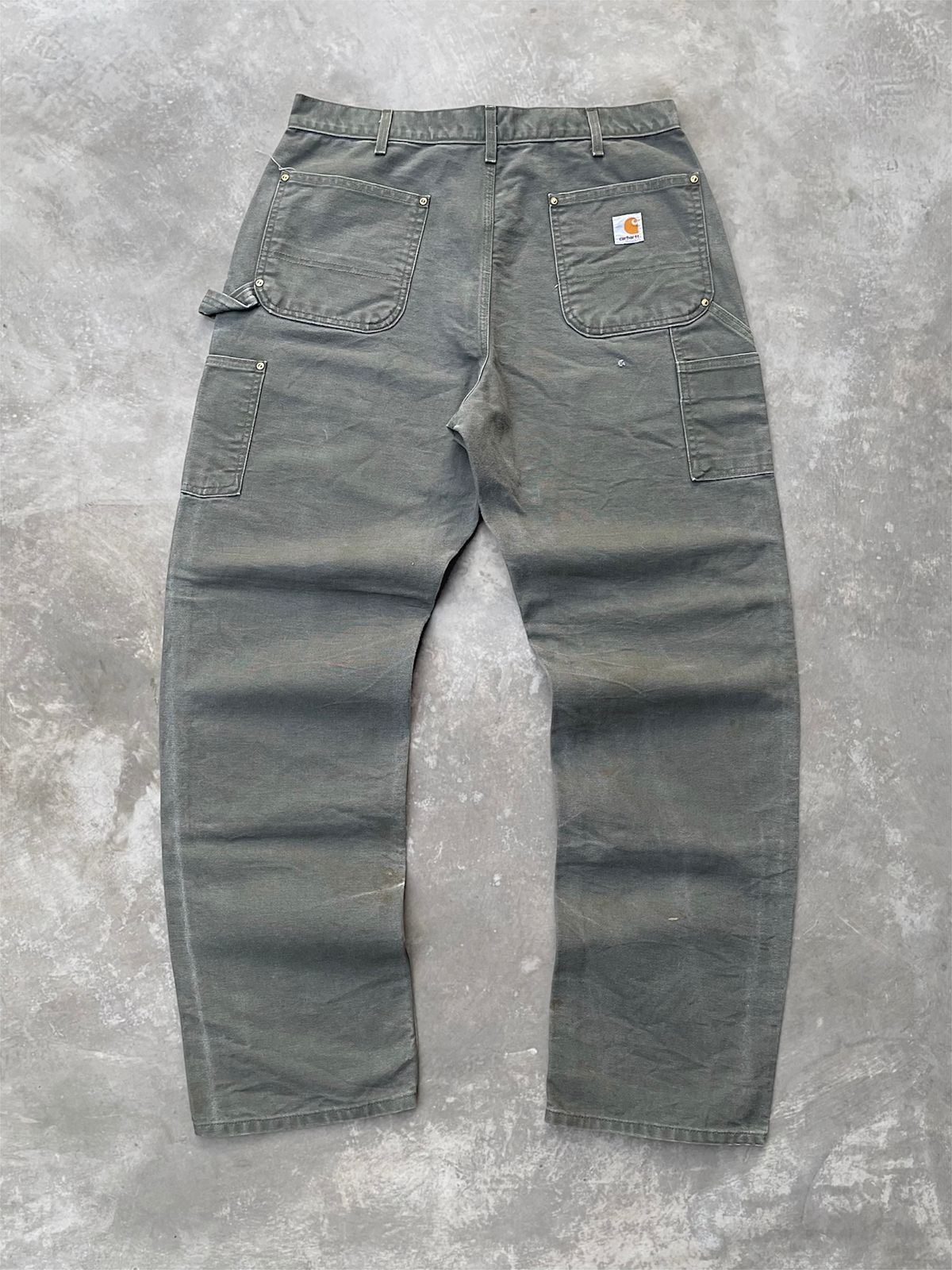 Carhartt Faded Mosgreen Carhartt Double Knee Grunge Size US 36 / EU 52 - 5 Thumbnail