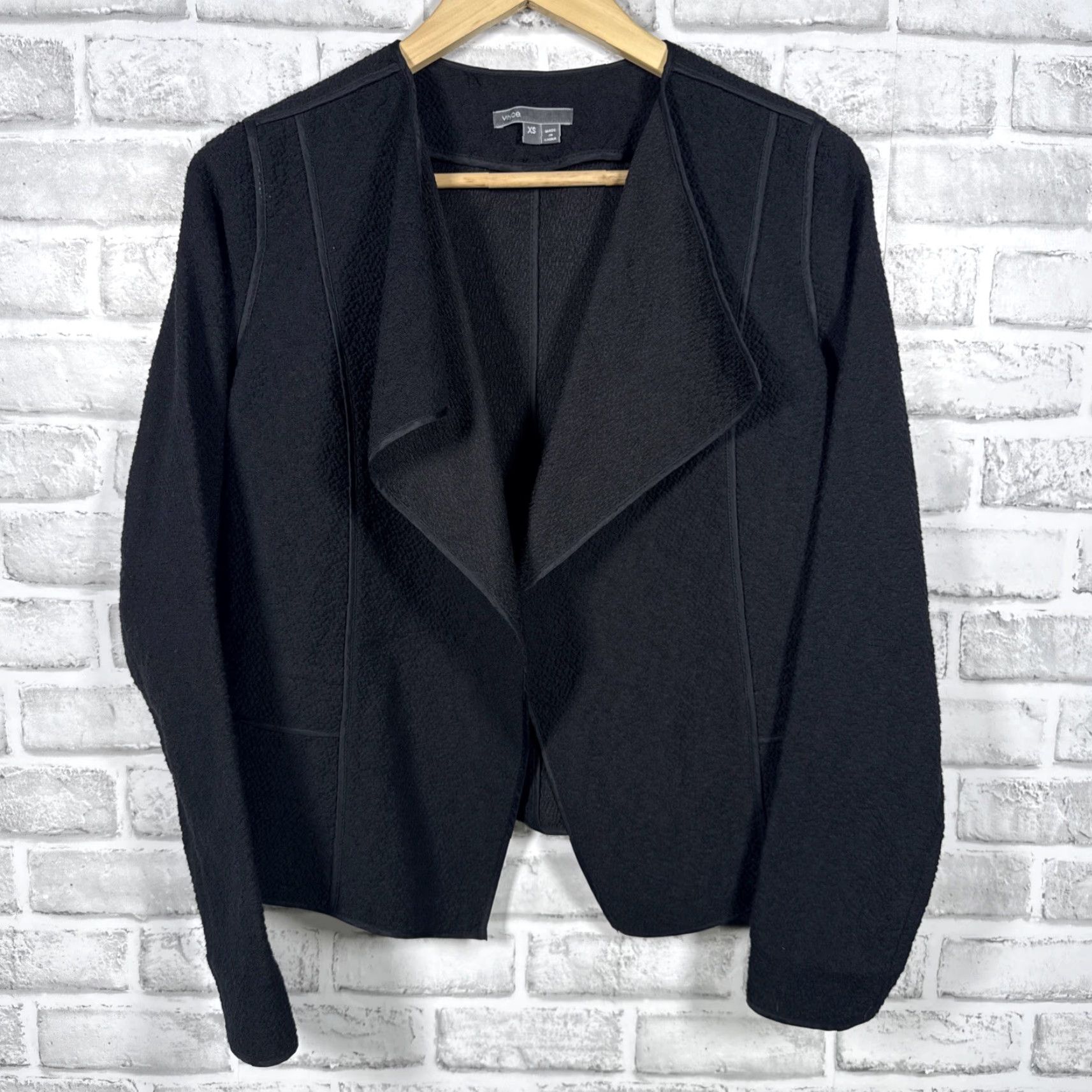 Vince Vince Jacket XS Black Open Womens Size XS / US 0-2 / IT 36-38 - 2 Thumbnail