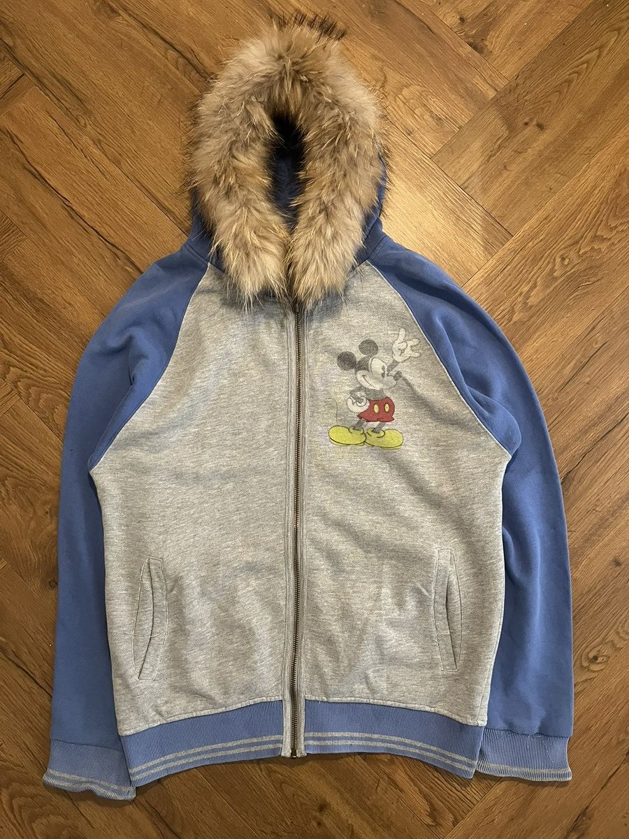 If Six Was Nine Vintage Cartoon Graphic Zip Hoodie – Faux Fur Trim, Rare Size US M / EU 48-50 / 2 - 1 Thumbnail