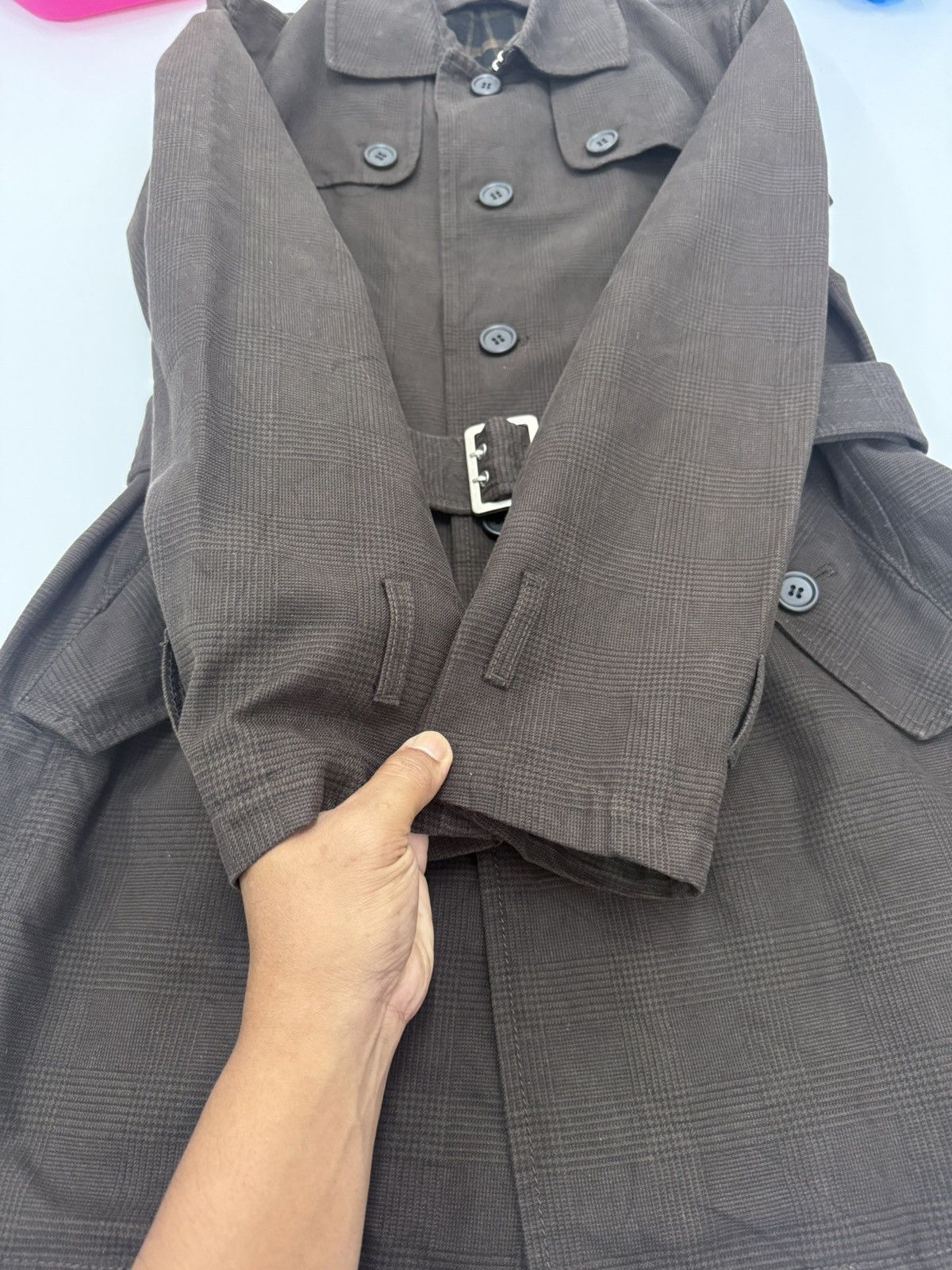 PPFM 🔥 PPFM Box Houndstooth Trench Coat Avant garde - L Size US M / EU 48-50 / 2 - 7 Thumbnail
