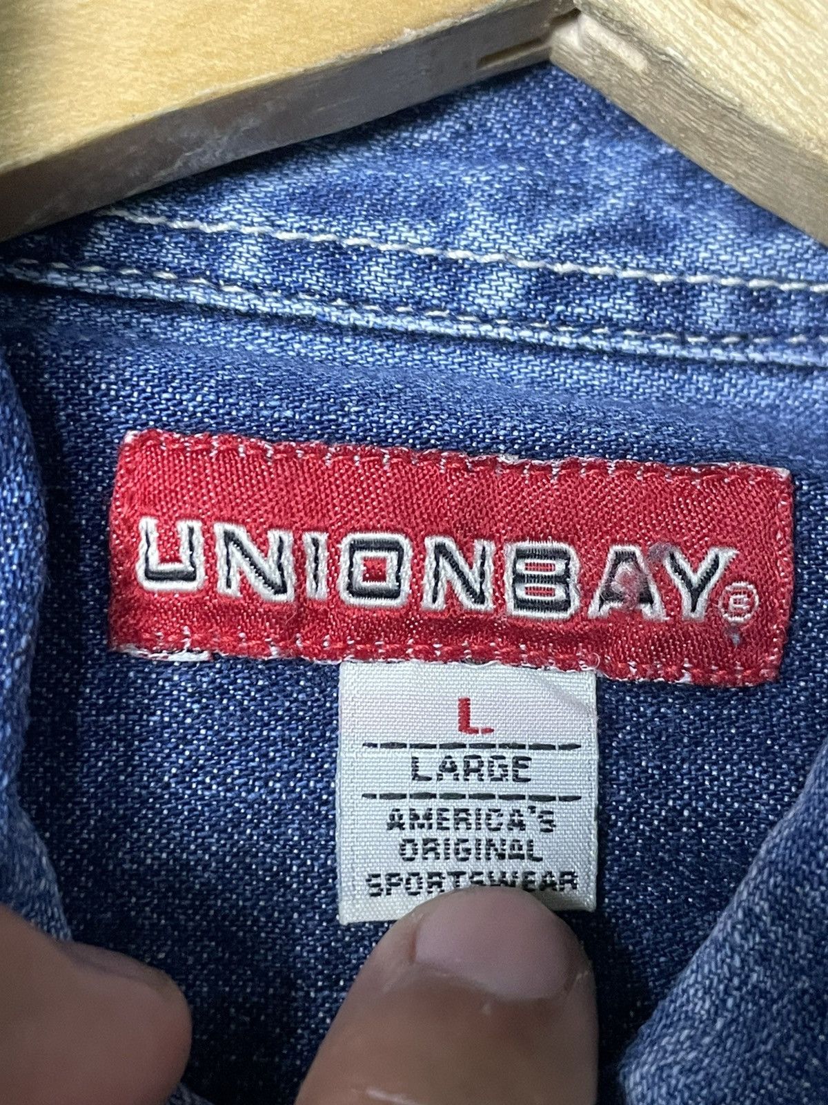 Japanese Brand × UNIONBAY × Vintage Vintage UNION BAY Button Up Denim Shirt (83) Size US L / EU 52-54 / 3 - 6 Thumbnail