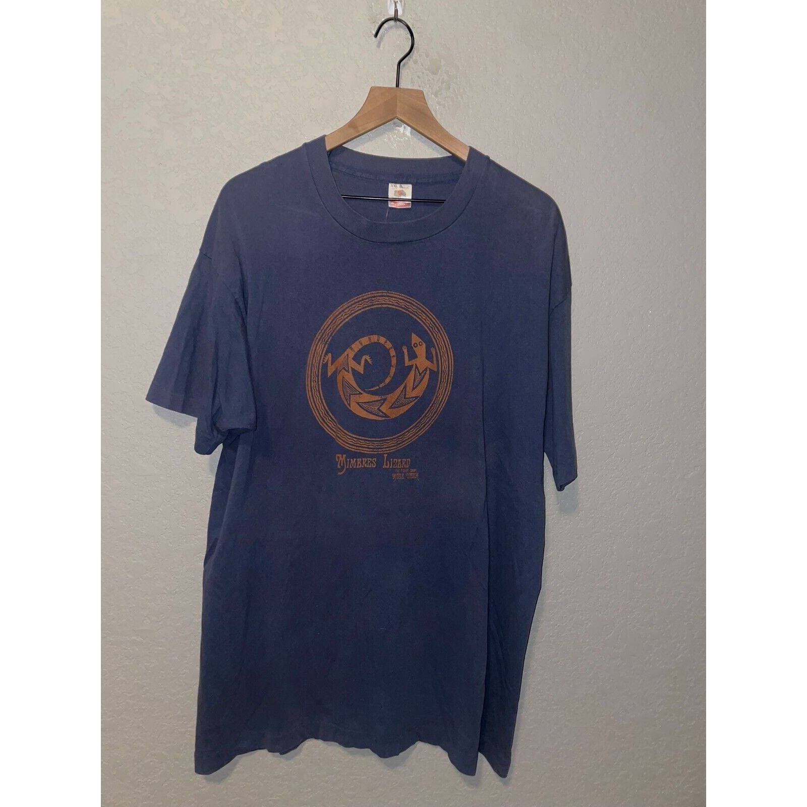 Fruit Of The Loom Vintage Moab Utah Shirt Mimbres Lizard UT Aboriginal Tee 90s Size US XXL / EU 58 / 5 - 1 Thumbnail