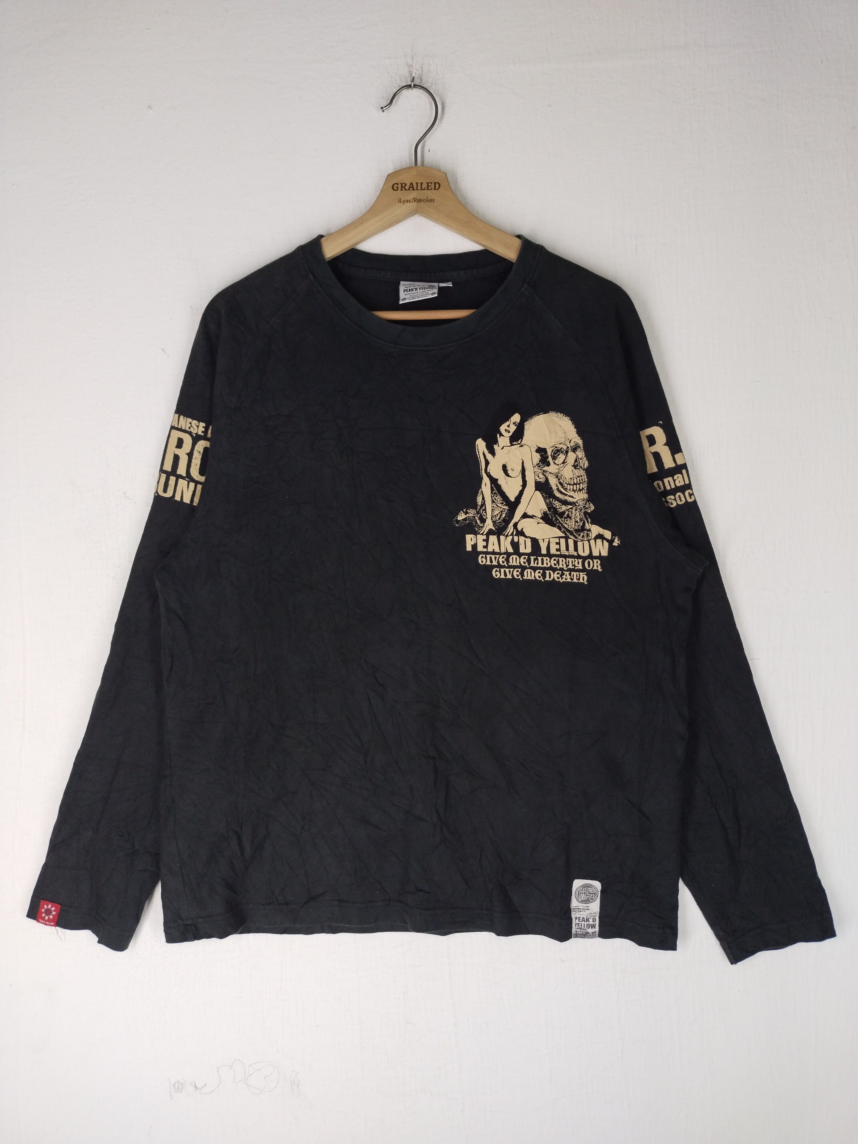 Japanese Brand Ted Company NRRA Peak'D Yellow Long Sleeve Tee Size US M / EU 48-50 / 2 - 3 Thumbnail