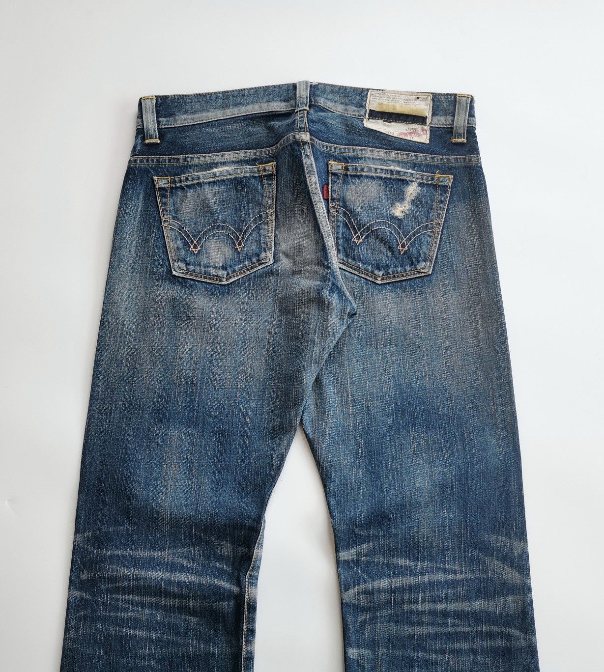Edwin Bootcut Edwin 503 Rugged Distressed Jeans Size 31" - 5 Thumbnail