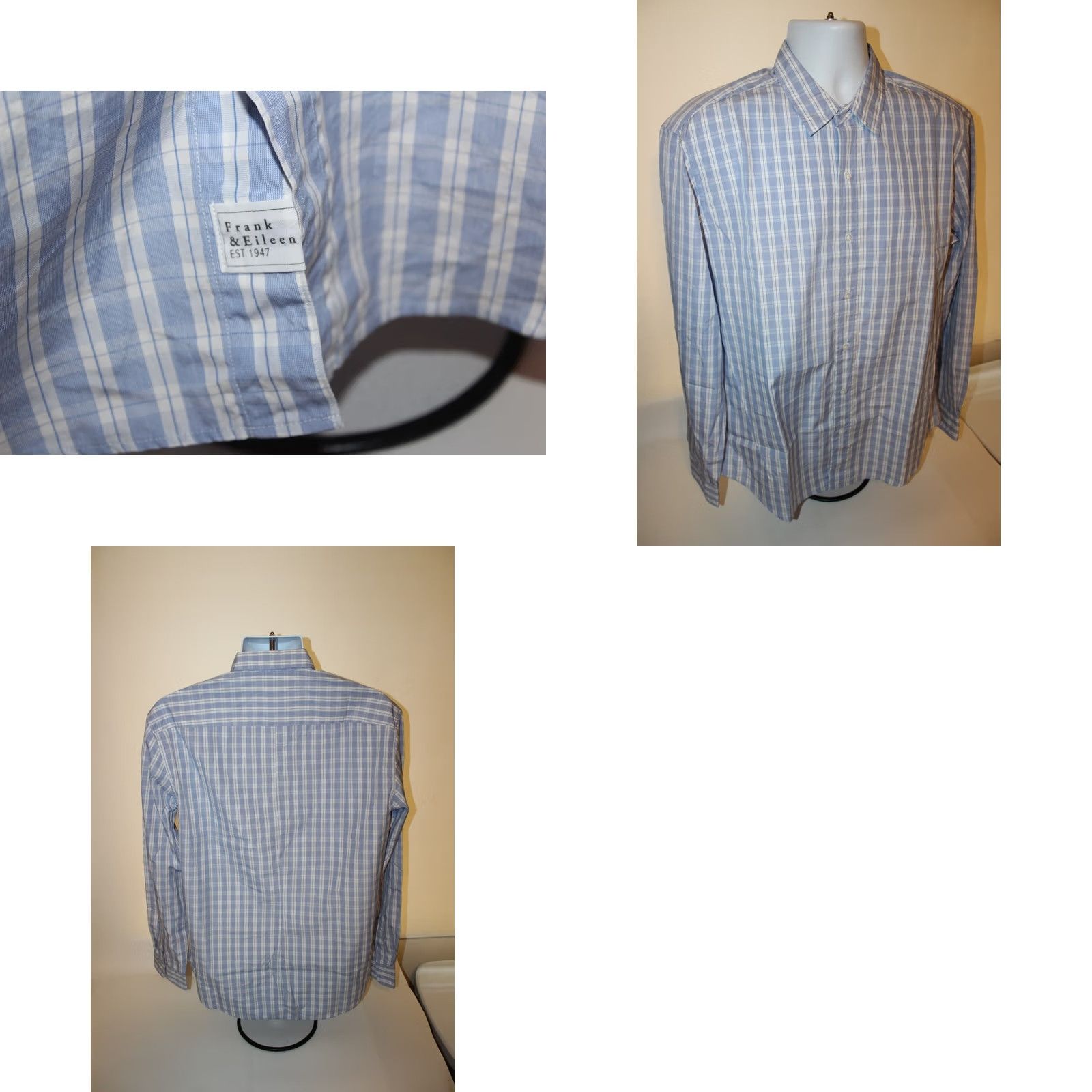 Frank & Eileen Frank & Eileen Blue Finbar Checkered Button-Up Shirt Mens M Size US M / EU 48-50 / 2 - 8 Thumbnail