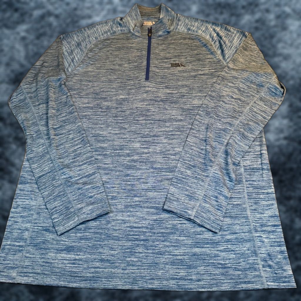 Eddie Bauer VINTAGE Eddie Bauer Blue Space Dye Quarter Zip Pullover Sweater Mens Tall Large TL Size US L / EU 52-54 / 3 - 1 Thumbnail