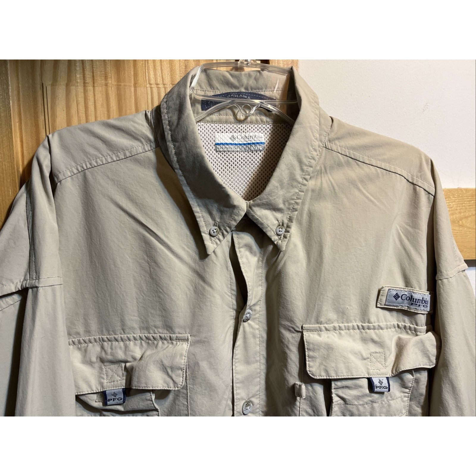 Columbia Columbia PFG Fishing Shirt Mens XL Beige Bahama Hiking LS Size US XL / EU 56 / 4 - 5 Thumbnail
