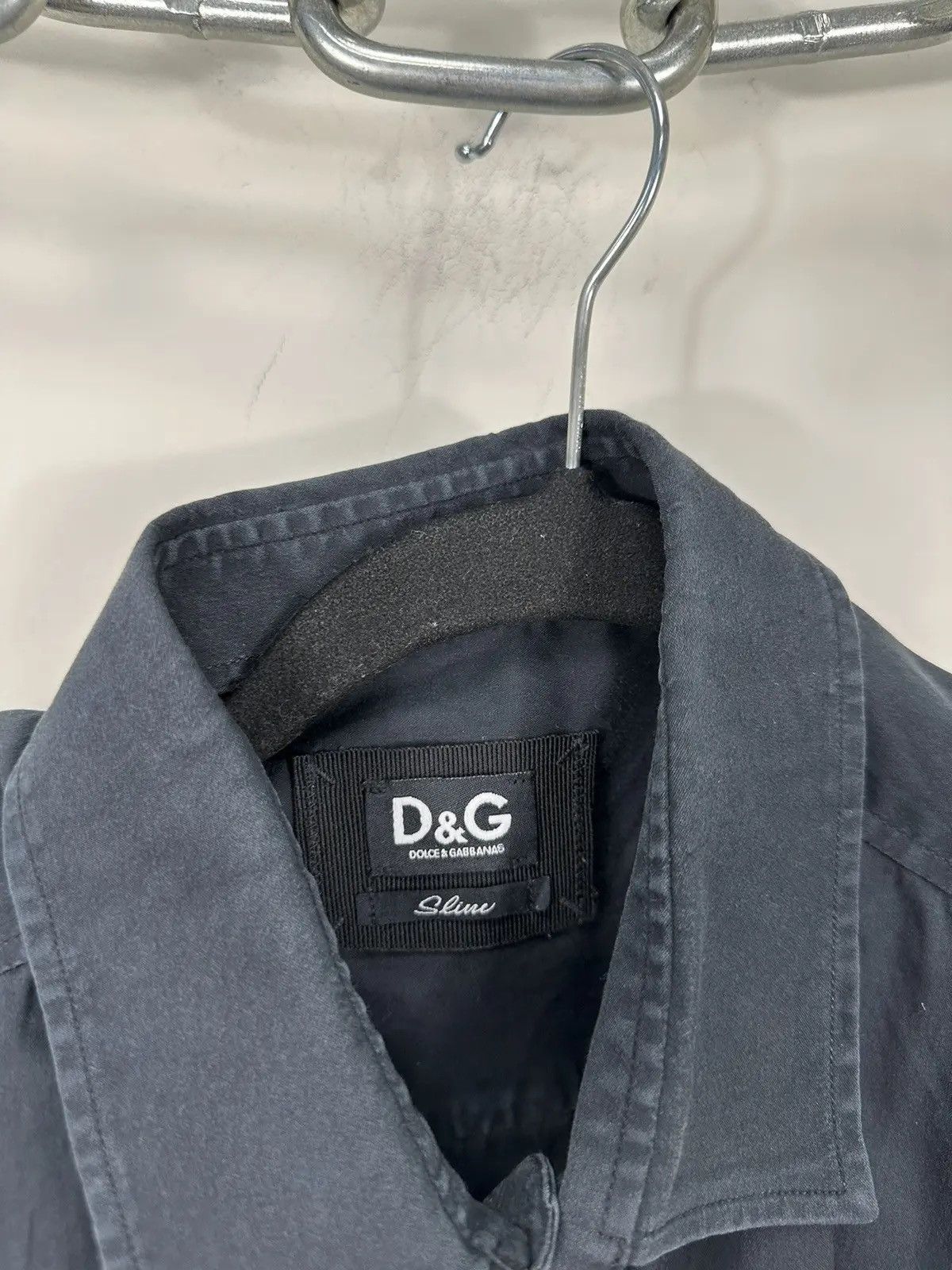 Dolce & Gabbana × Vintage Vintage Dolce & Gabbana Black Logo Luxury Button Up Shirt Size US M / EU 48-50 / 2 - 6 Thumbnail