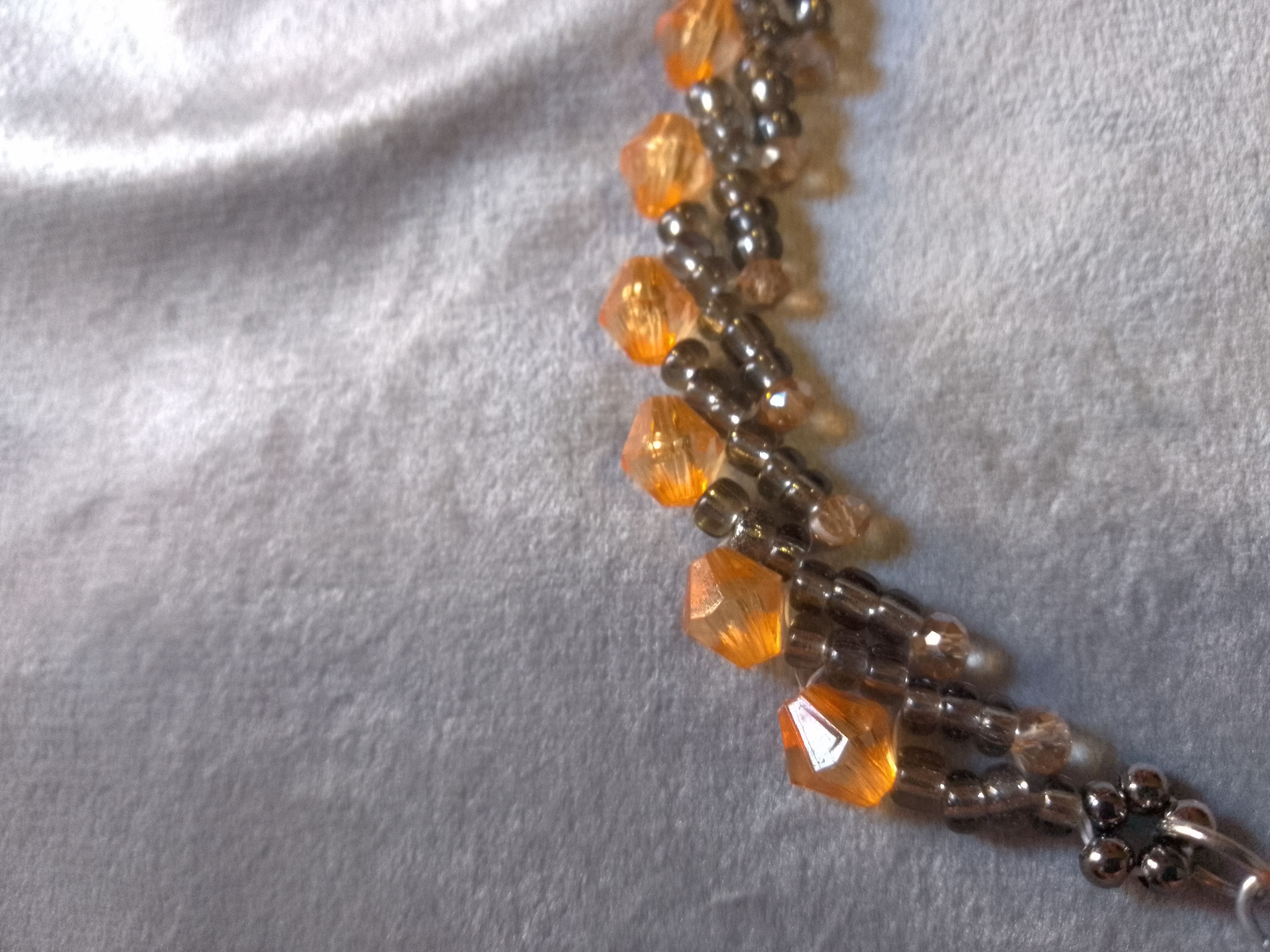 Handmade Necklace Orange Green Earrings Vintabe Antique Fashionable Size ONE SIZE - 4 Thumbnail