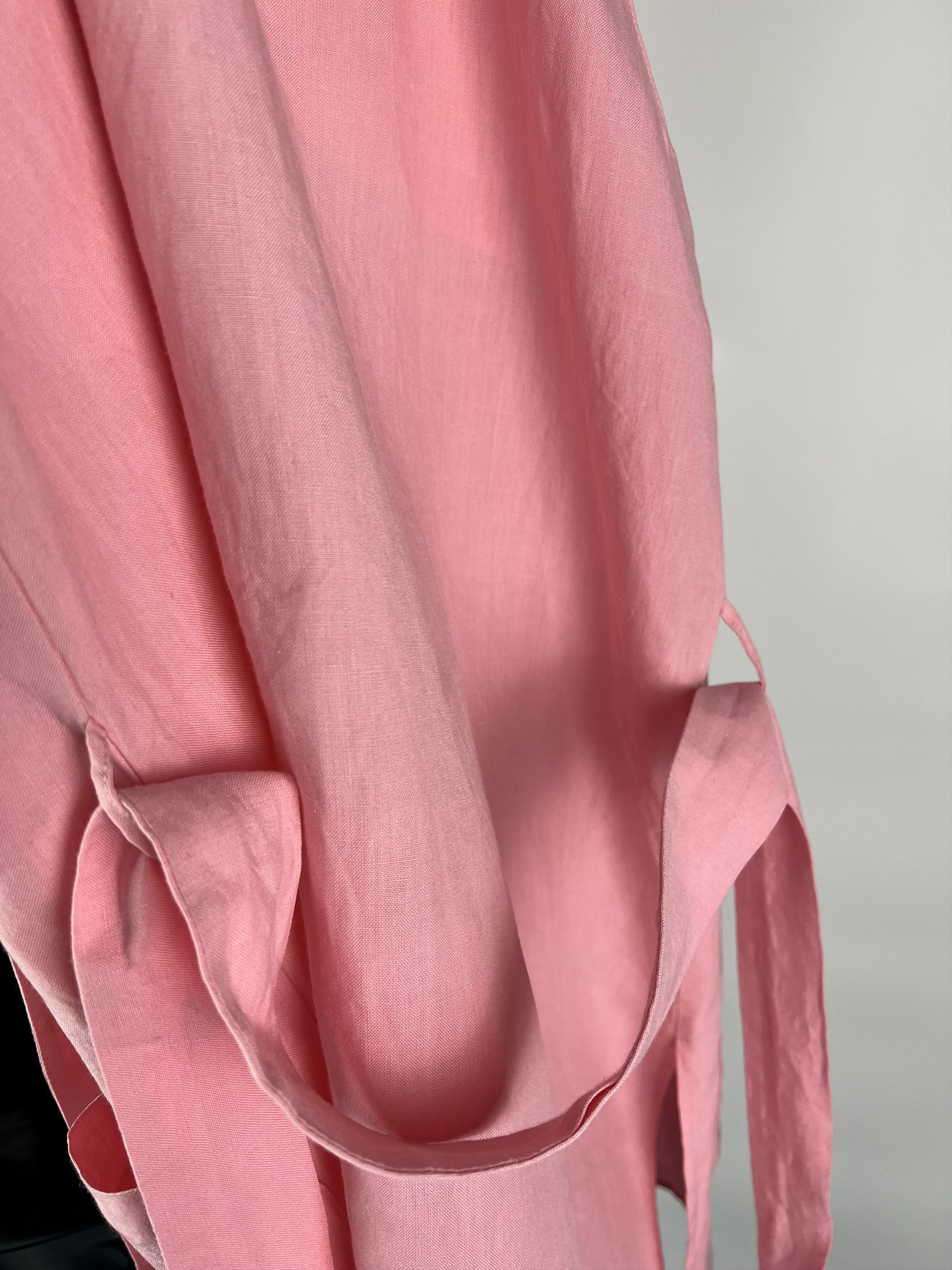 Max Mara Max Mara Pink Linen Belted Dress Size L Size L / US 10 / IT 46 - 5 Thumbnail