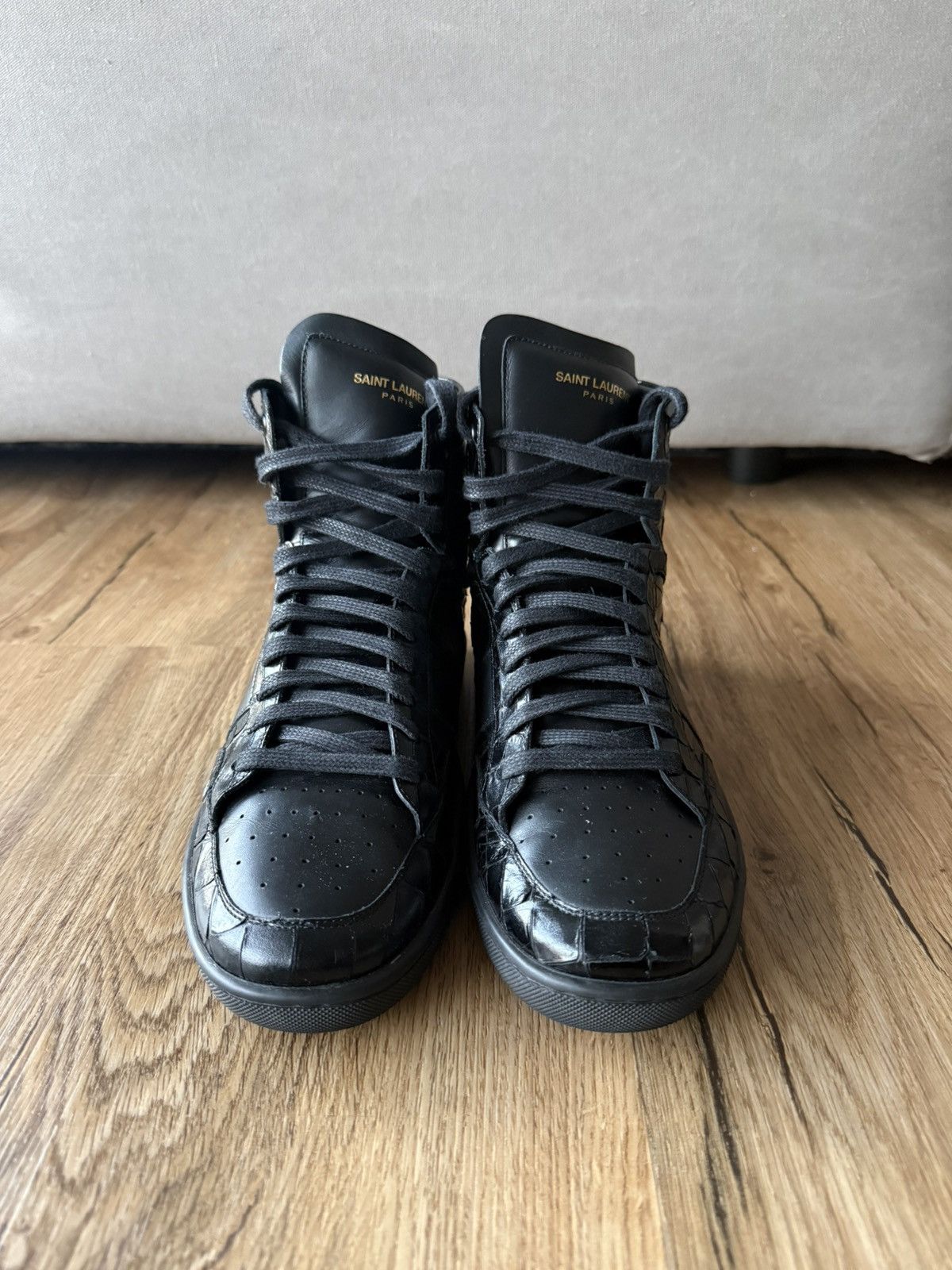 Saint Laurent Paris Saint Laurent Paris SL/10H Court Classic – Black Croc – Hedi Size US 8.5 / EU 41-42 - 3 Thumbnail