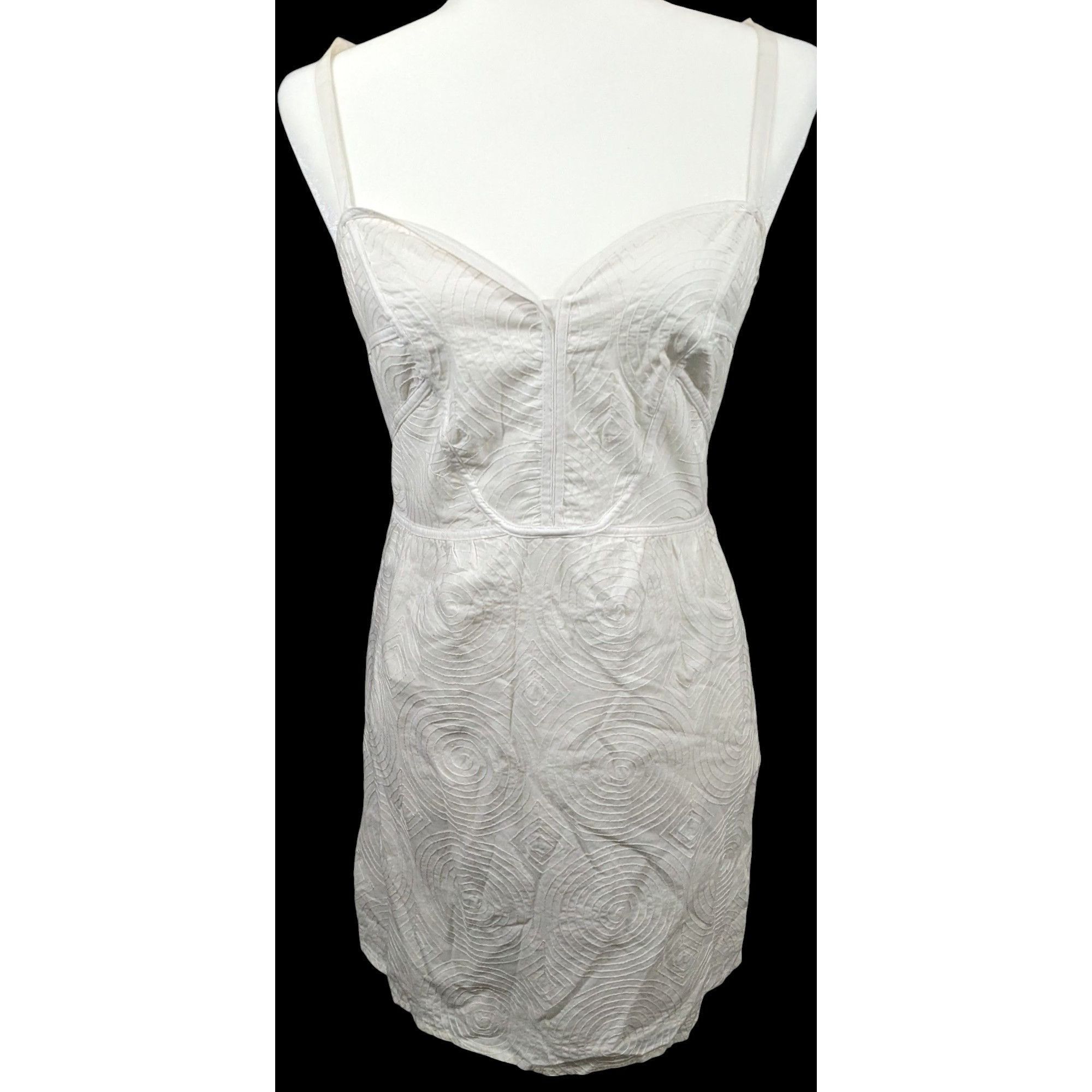 Other Summer White Y2K Embroidered Dress by Apostrophe Size L / US 10 / IT 46 - 1 Thumbnail