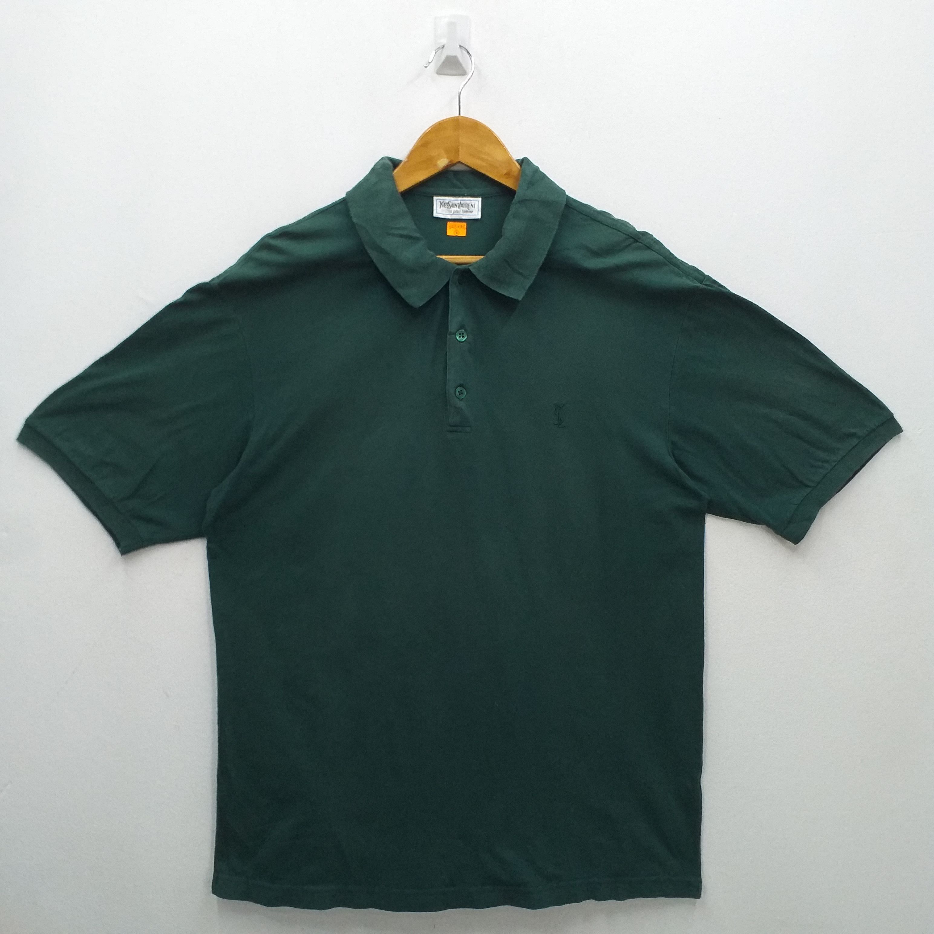 Vintage Vintage Yves Saint Laurent Ysl Italy Button Tshirt -E078 Size US L / EU 52-54 / 3 - 1 Thumbnail