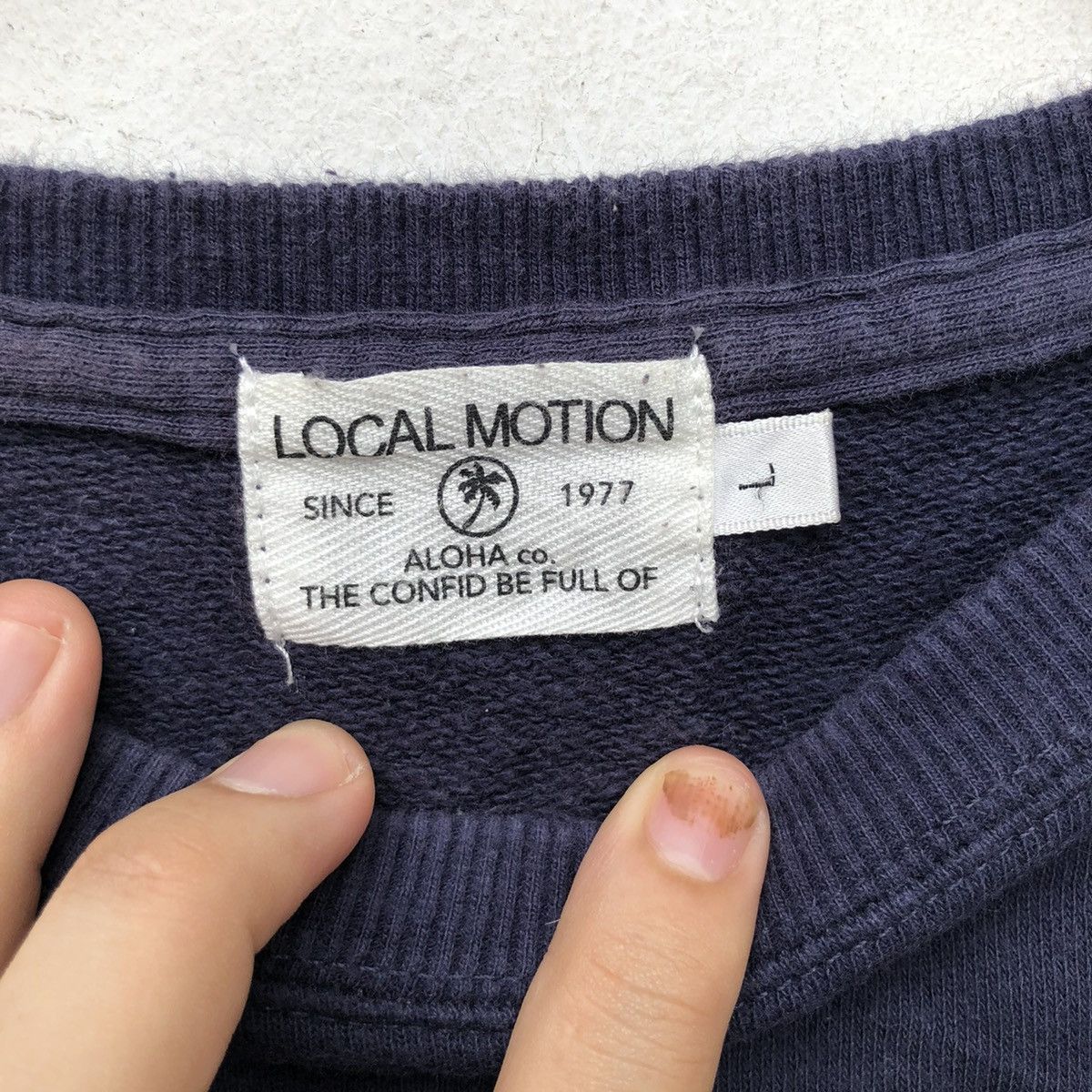 Japanese Brand Aloha Surf Club by Local Motion Sweatshirt | Spell Out | L Size US L / EU 52-54 / 3 - 3 Thumbnail