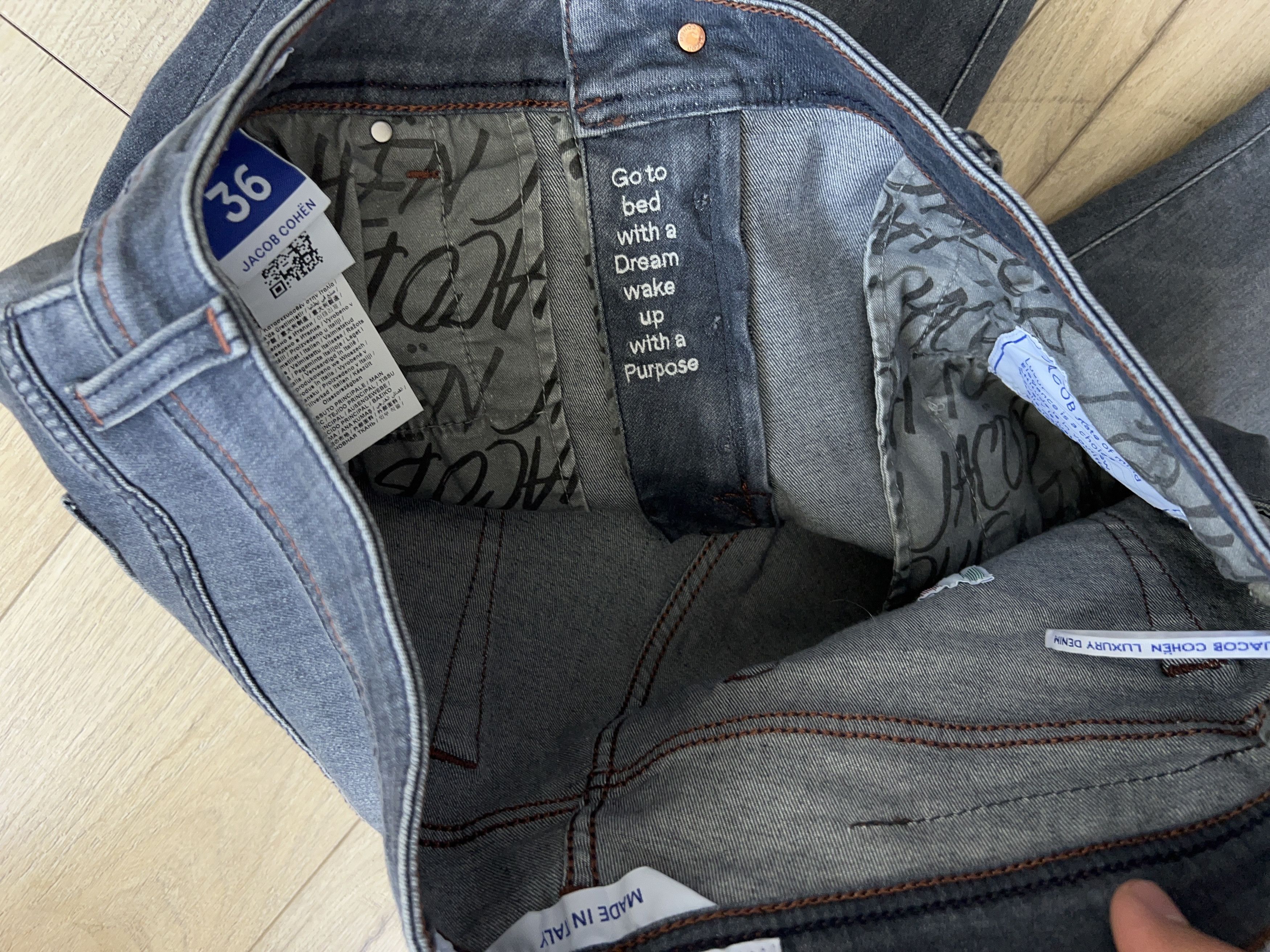 Designer × Jacob Cohen JACOB COHEN Bard Grey Cotton Elastane Jeans Pants Trousers Size US 36 / EU 52 - 15 Thumbnail