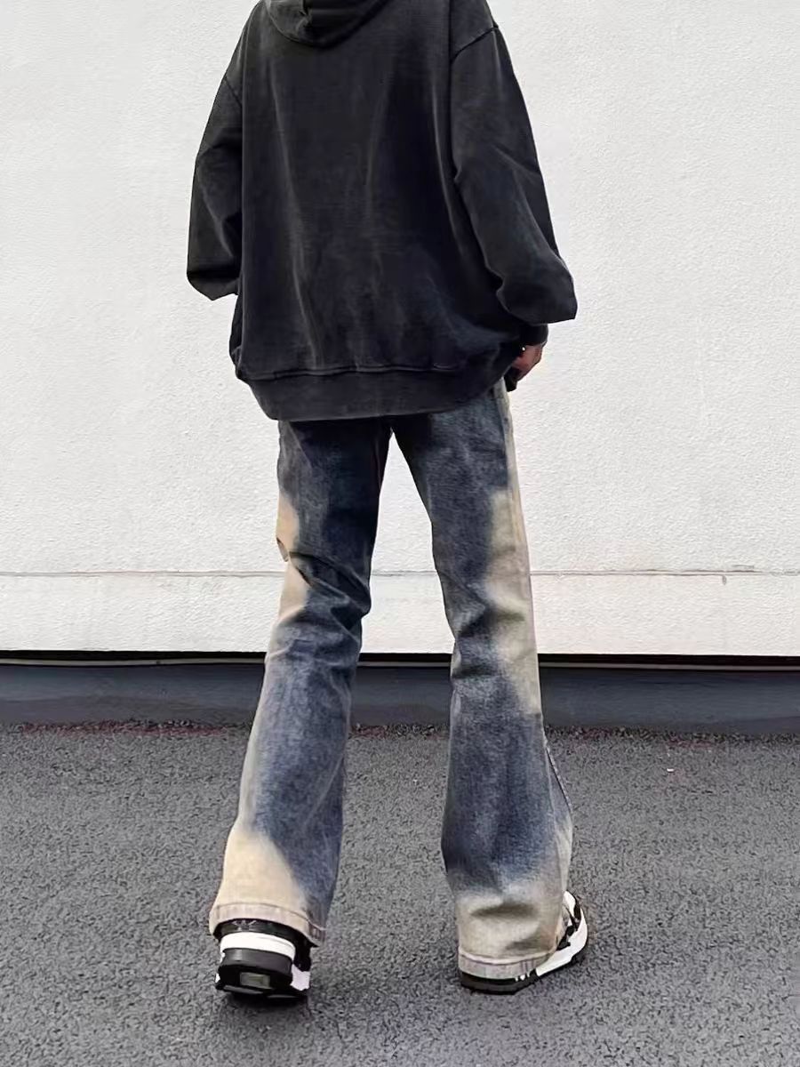 Japanese Brand × Jean Vintage wash gradient baggy jeans Size US 33 - 4 Thumbnail