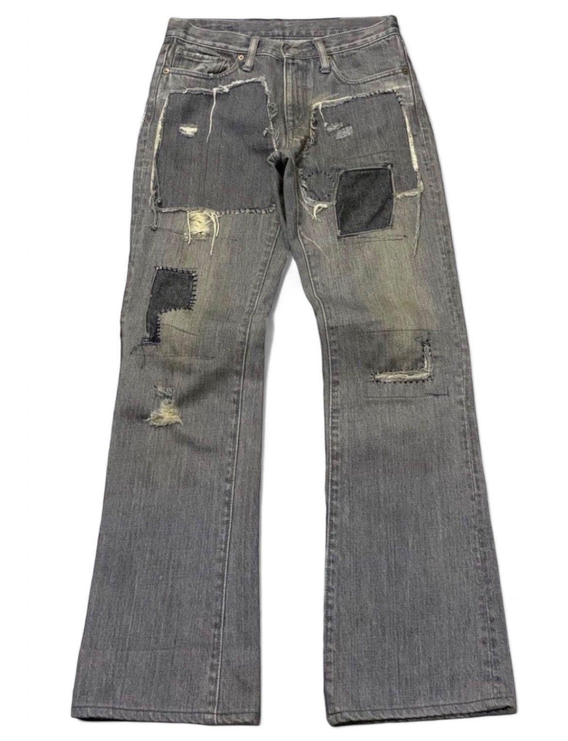 Kapital × Kapital Kountry Kapital Kurashiki Rat Crash Boro Patchwork Flared Jeans Size US 28 / EU 44 - 1 Thumbnail