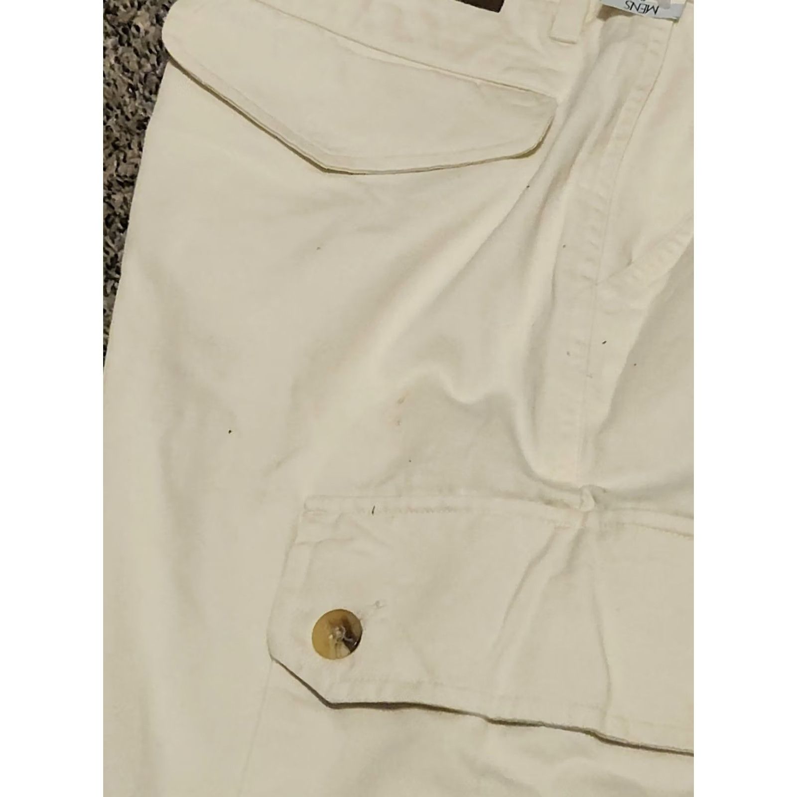 Perry Ellis Perry Ellis Denim Shorts 36 Men Beige Flat Front 5-Pocket Regular Jeans NWT Vintage Deadstock (MS) Size US 36 / EU 52 - 3 Thumbnail