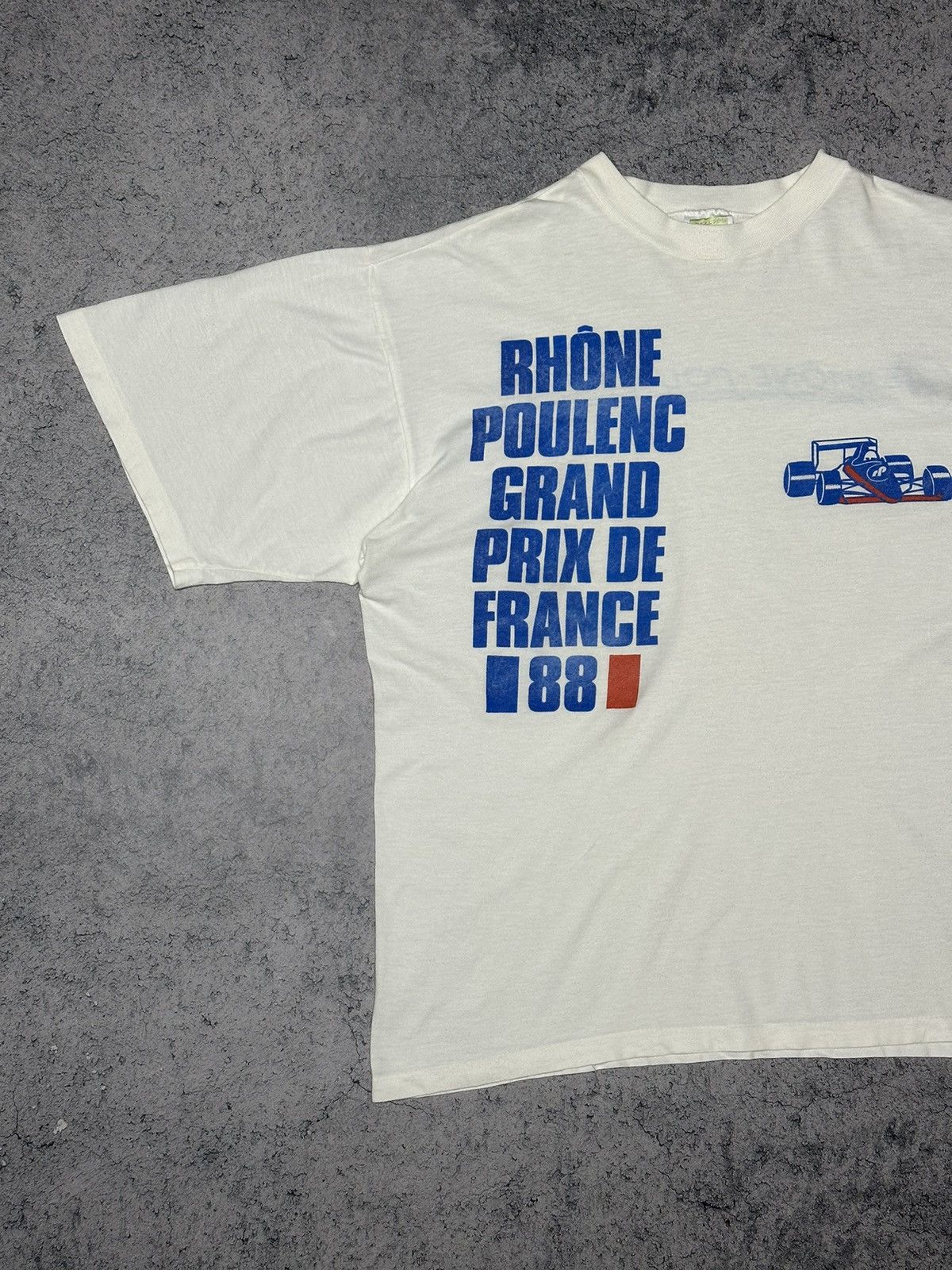Vintage Vintage 80s Grand Prix de France 1988 F1 Racing T-Shirt Size US L / EU 52-54 / 3 - 2 Thumbnail