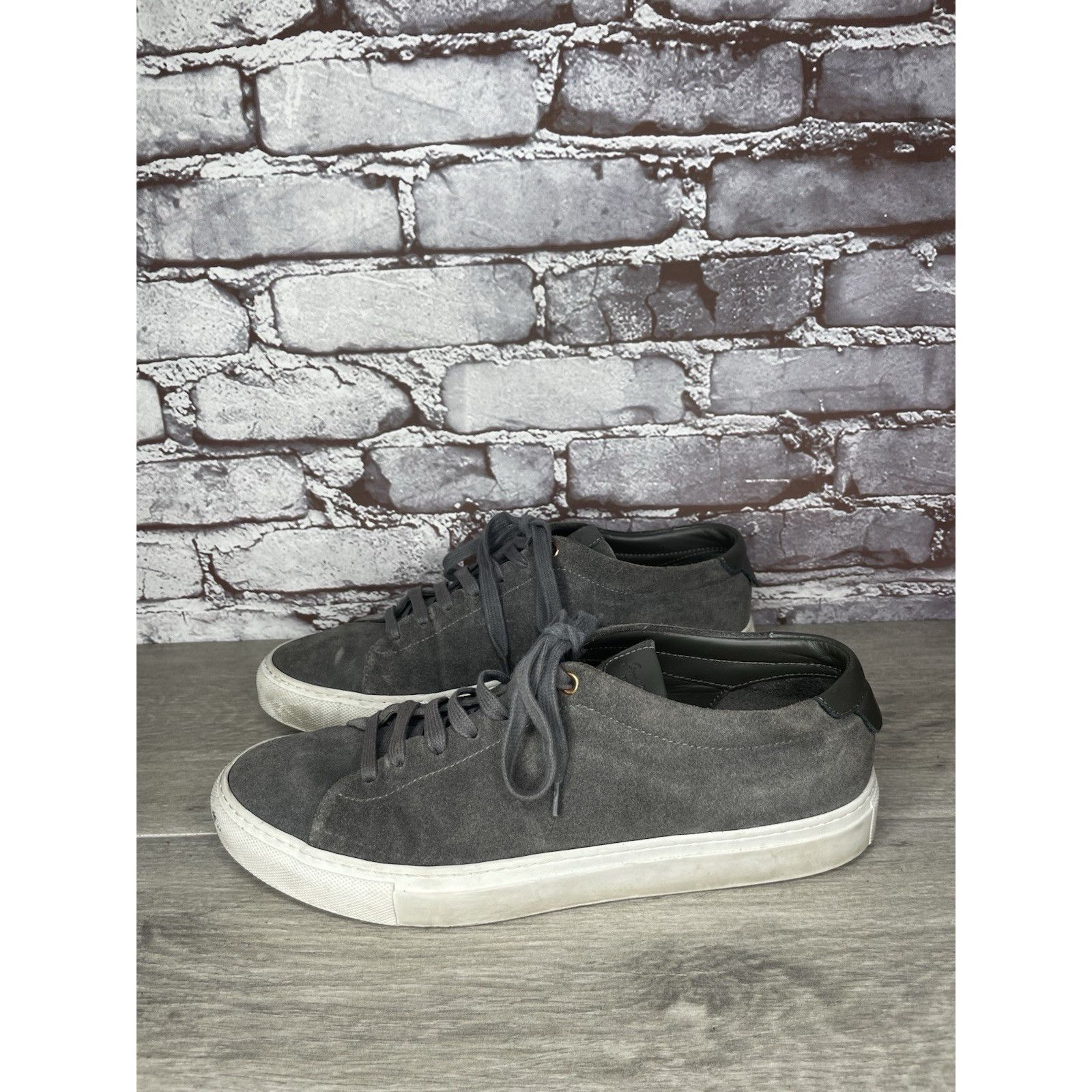 Bergdorf Goodman Goodman Brand Edge Charcoal Suede Casual Lace Low Top Sneake Size US 9 / EU 42 - 15 Thumbnail