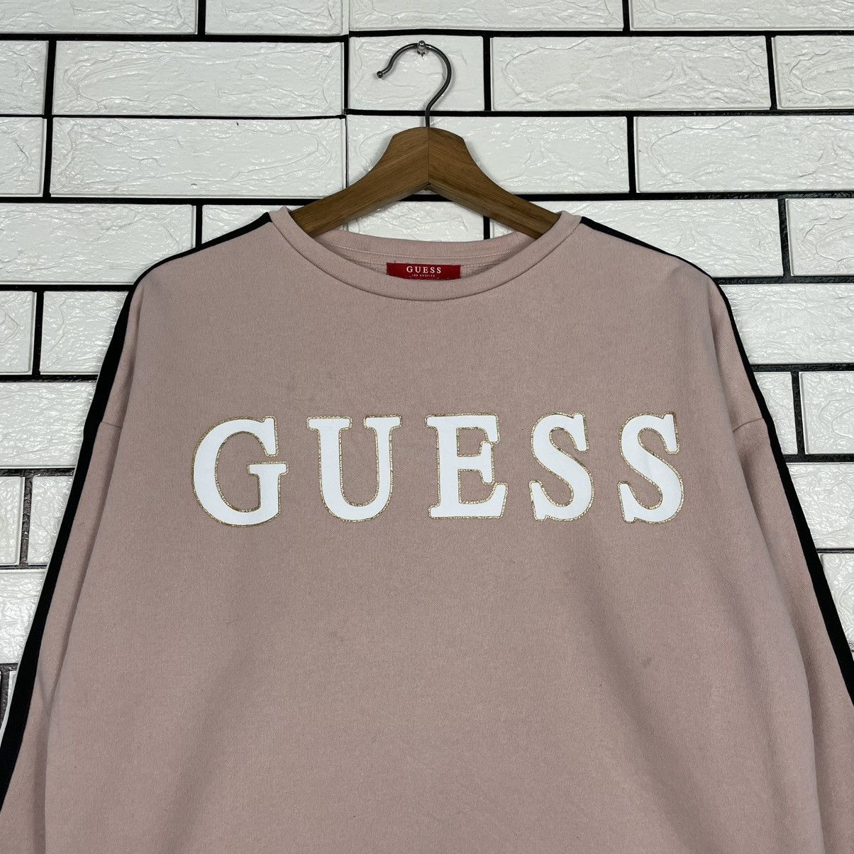 Guess Guess Big Logo Pink Sweatshirt Size S / US 4 / IT 40 - 2 Thumbnail