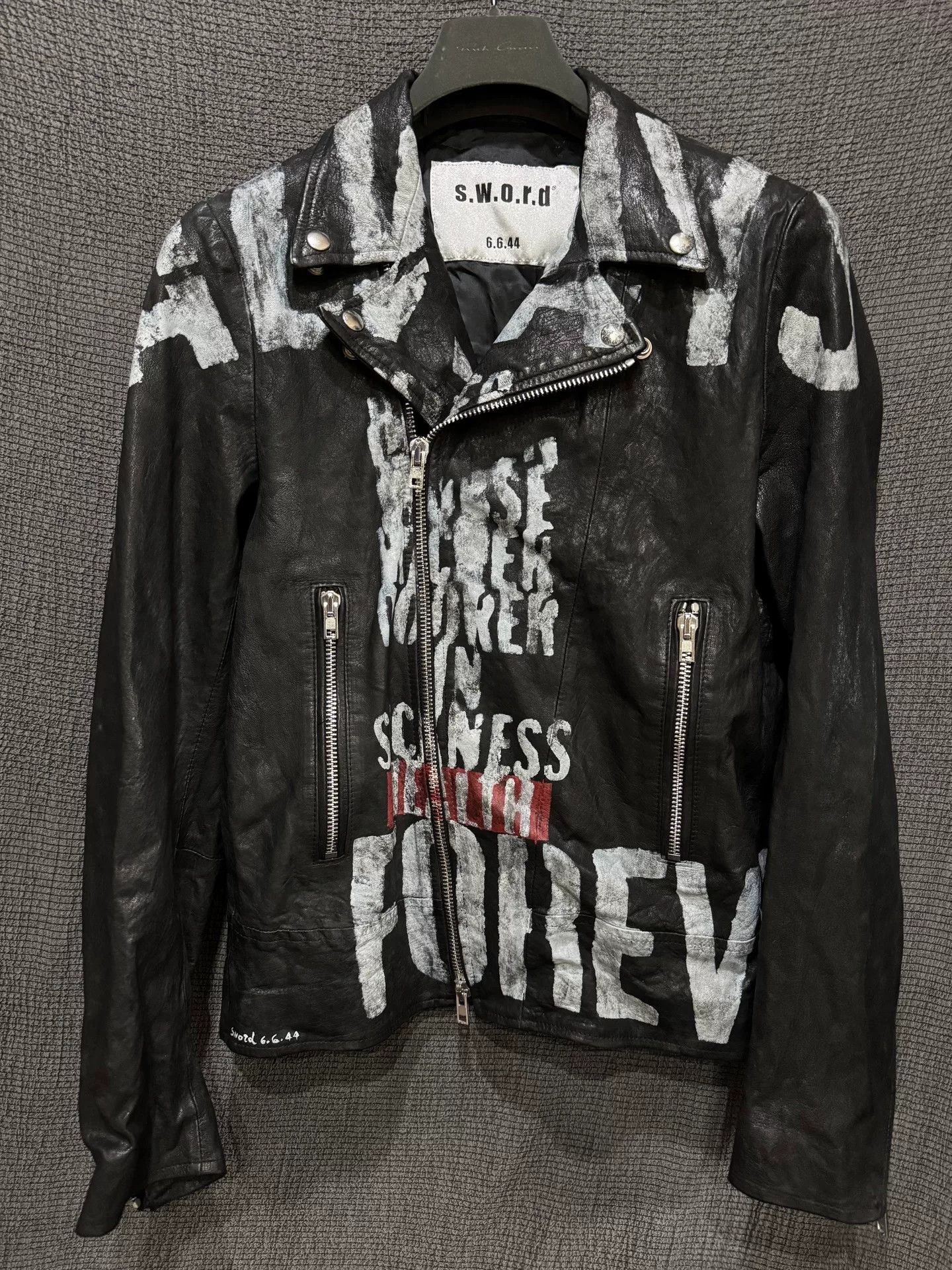 Japanese Brand Italian Rock Graphic Leather Jacket Size US M / EU 48-50 / 2 - 1 Thumbnail