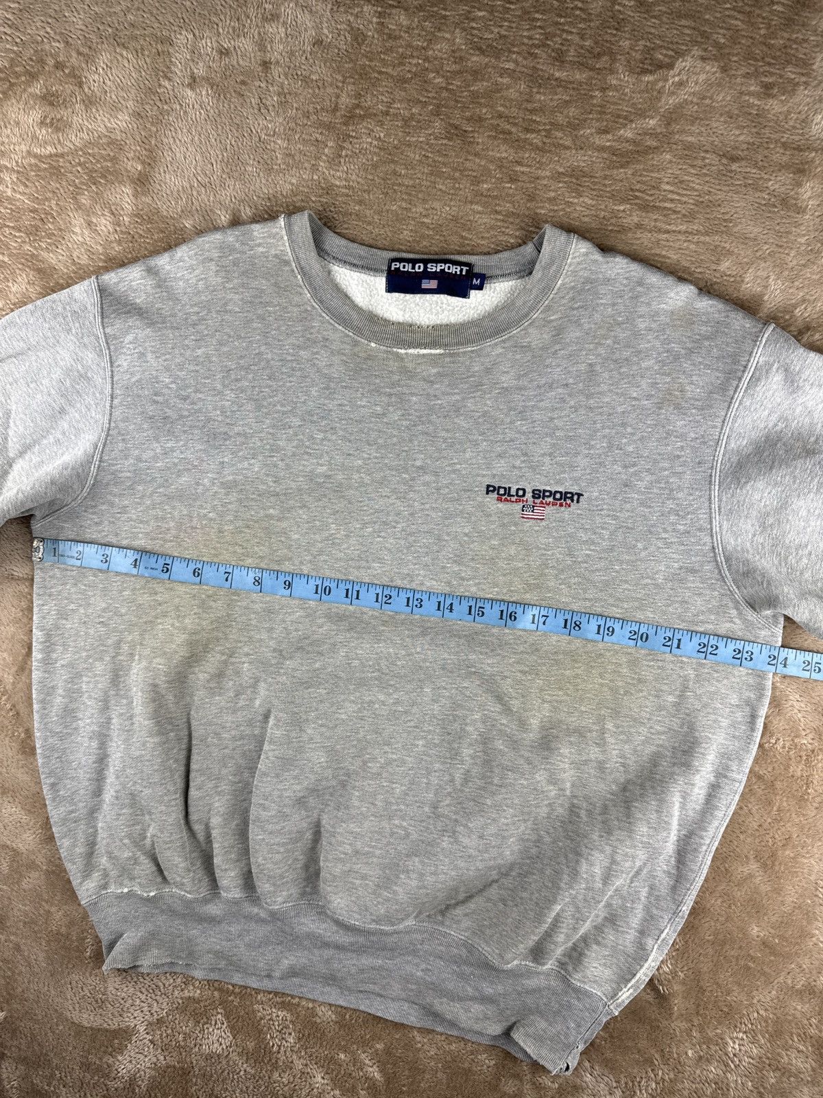 Polo Ralph Lauren Vtg Polo Sport Ralph Lauren Crew Distressed Style 90s Rare Size US M / EU 48-50 / 2 - 10 Thumbnail