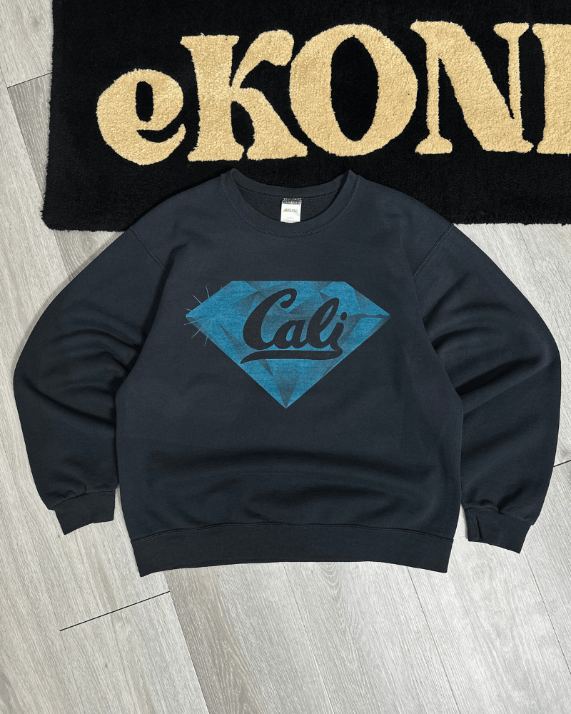 California Republic × Diamond Supply Co. × Jerzees Vintage Jerzees Diamond Cali Crewneck Sweatshirt - Large Size US L / EU 52-54 / 3 - 1 Thumbnail
