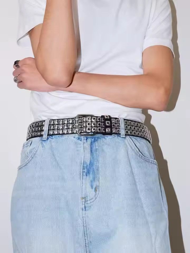 Vintage Vintage Y2K Avant Garde Studded Metal Details Belt Size ONE SIZE - 1 Thumbnail
