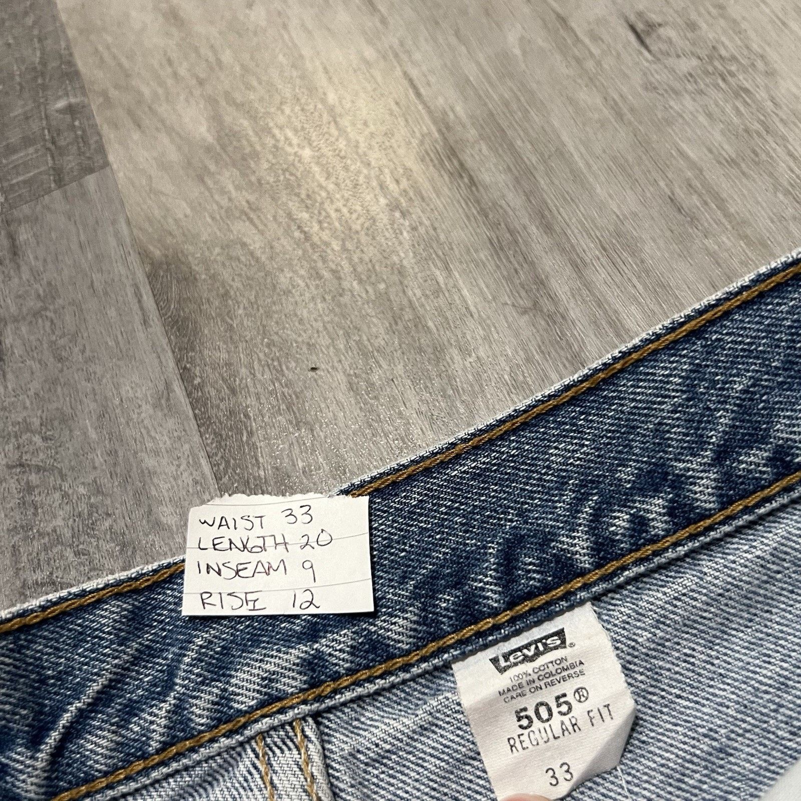 Levi's Vintage Levis 505 Faded Blue Denim Mens 33 Y2K Jean Shorts Size US 33 - 5 Thumbnail