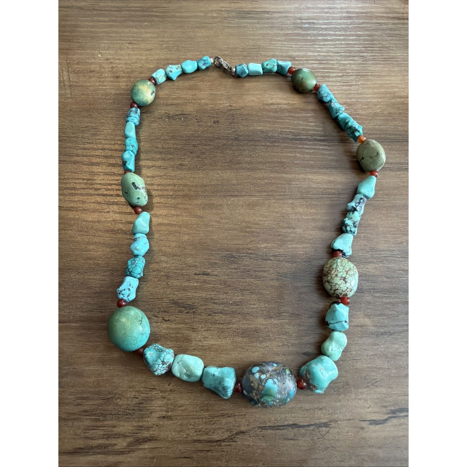 Other Genuine Turquoise Silver Necklace Handmade Southwest Native Size ONE SIZE - 9 Thumbnail