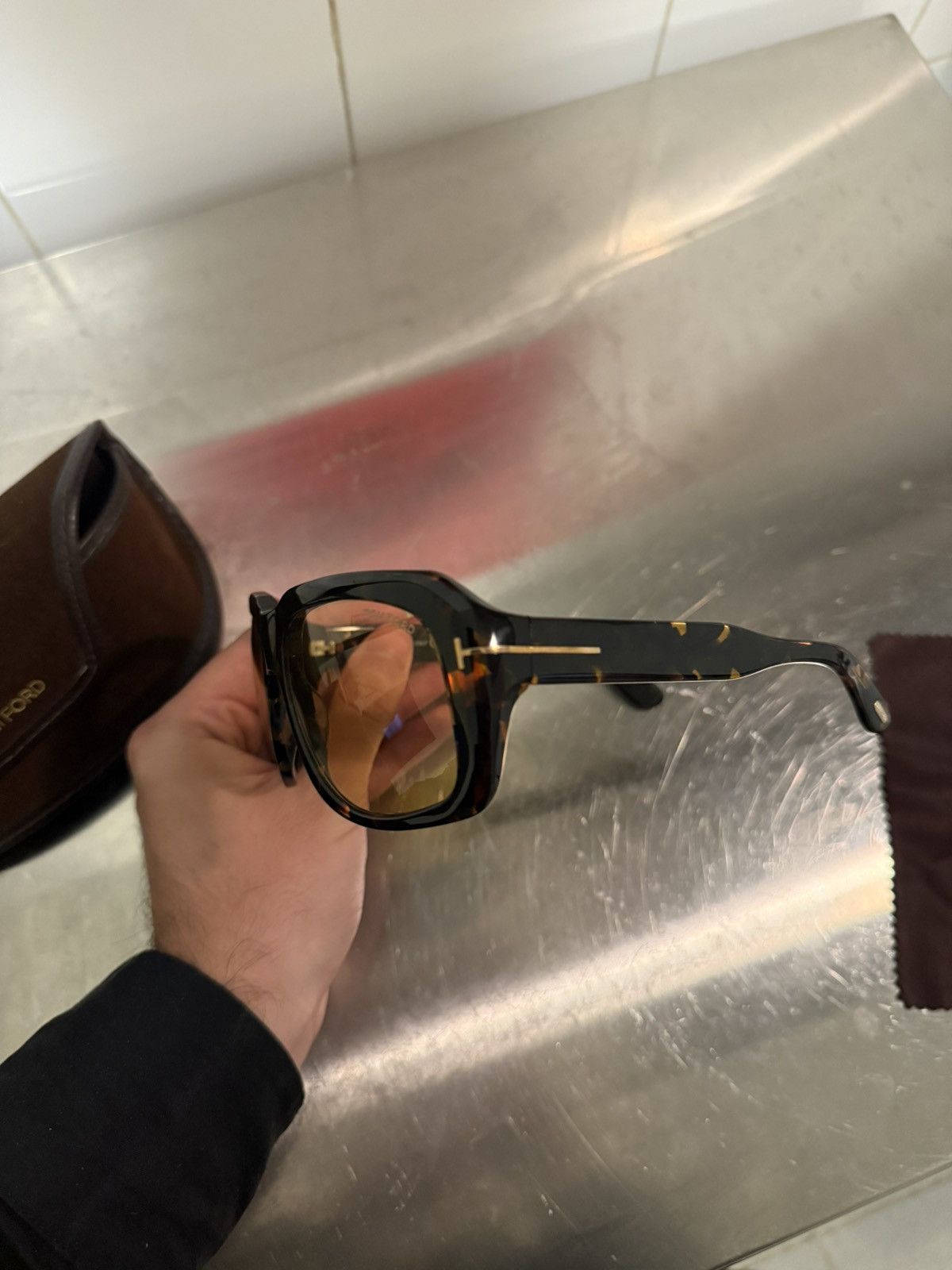 Tom Ford TOM FORD 57MM Square Sunglasses Size ONE SIZE - 4 Thumbnail