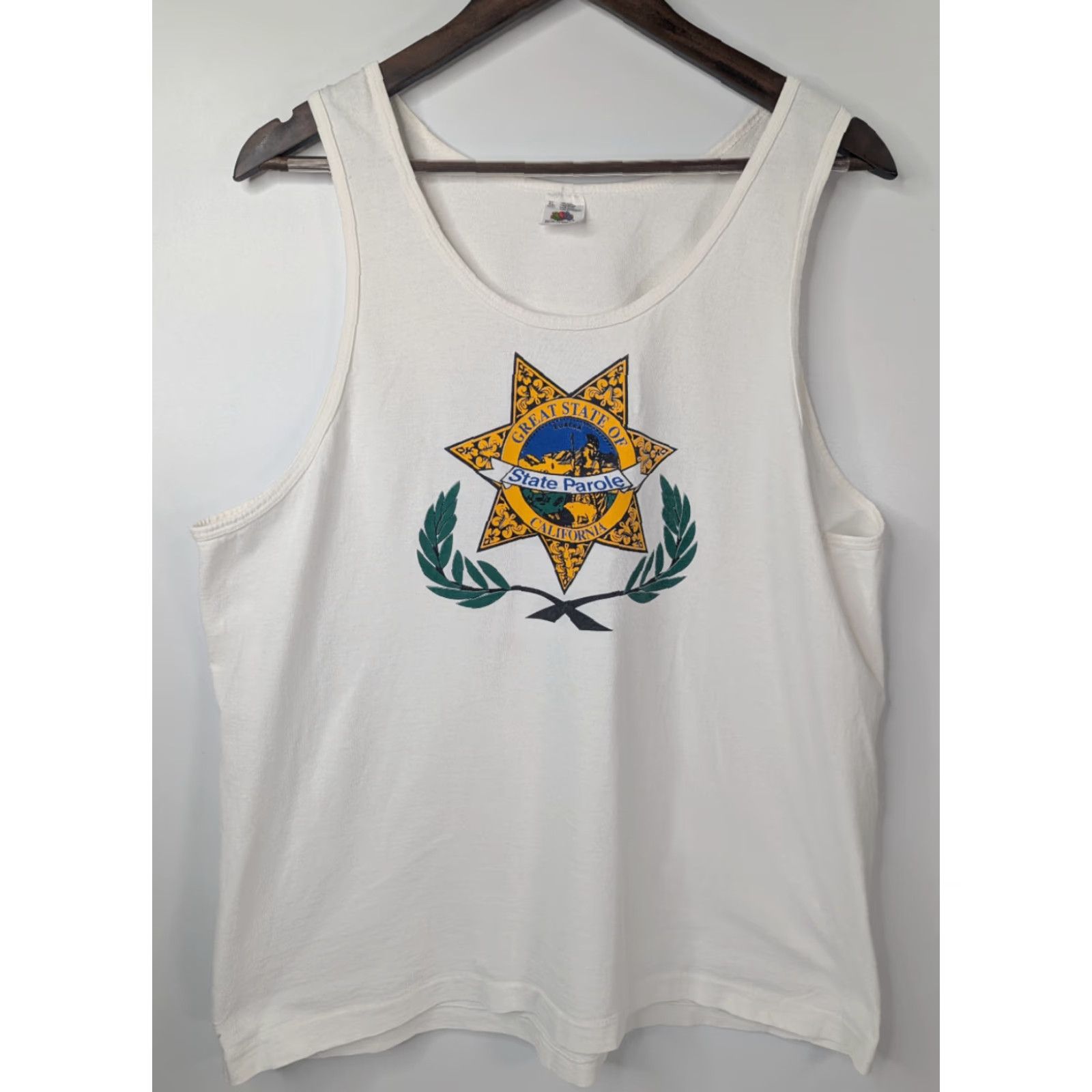Fruit Of The Loom VINTAGE Fruit Of The Loom Tank Top California Logo White XL Mens Size US XL / EU 56 / 4 - 2 Thumbnail