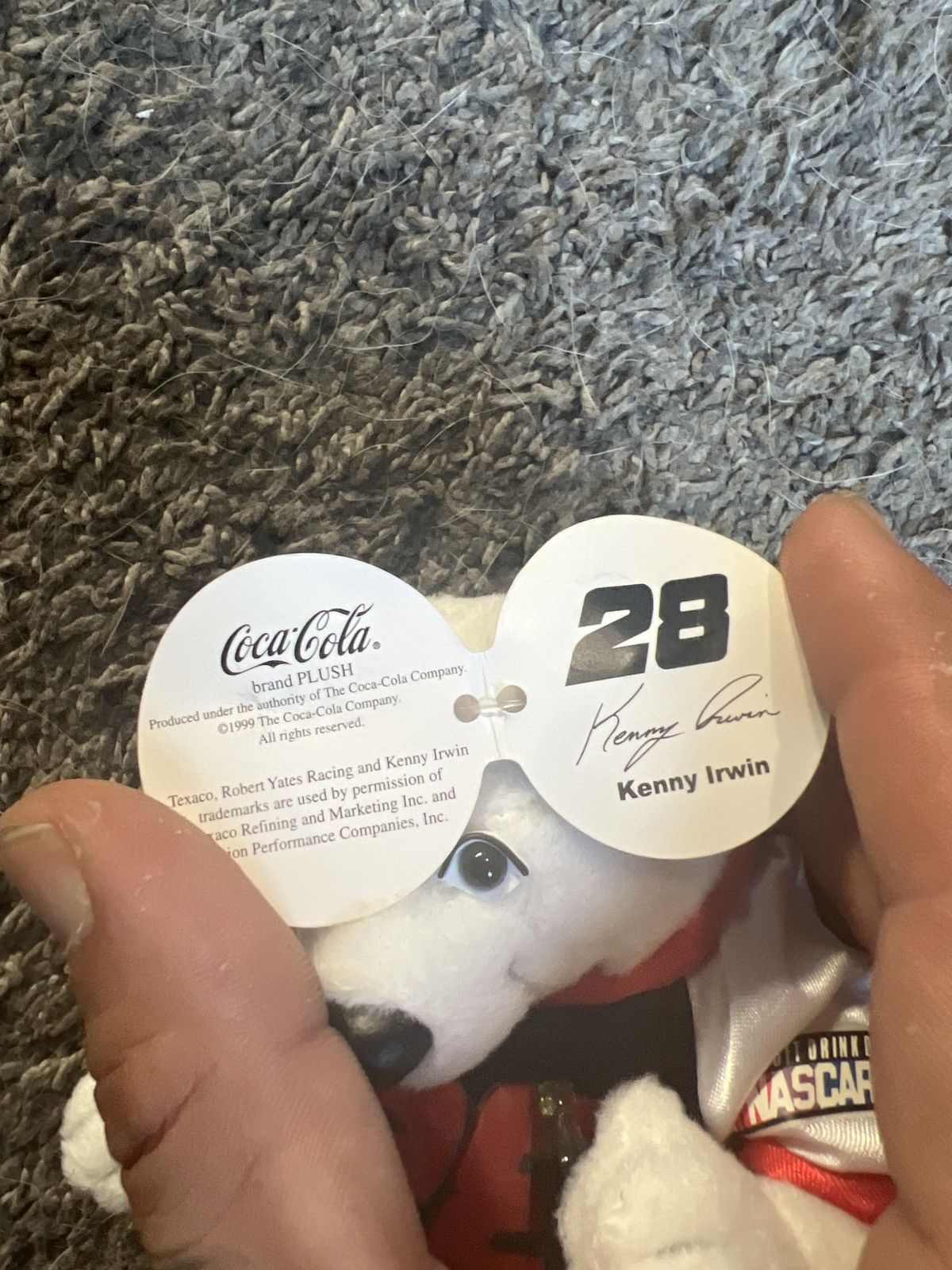 Coca Cola 1999 Coca-Cola NASCAR Kenny Irwin Plush Size ONE SIZE - 5 Thumbnail