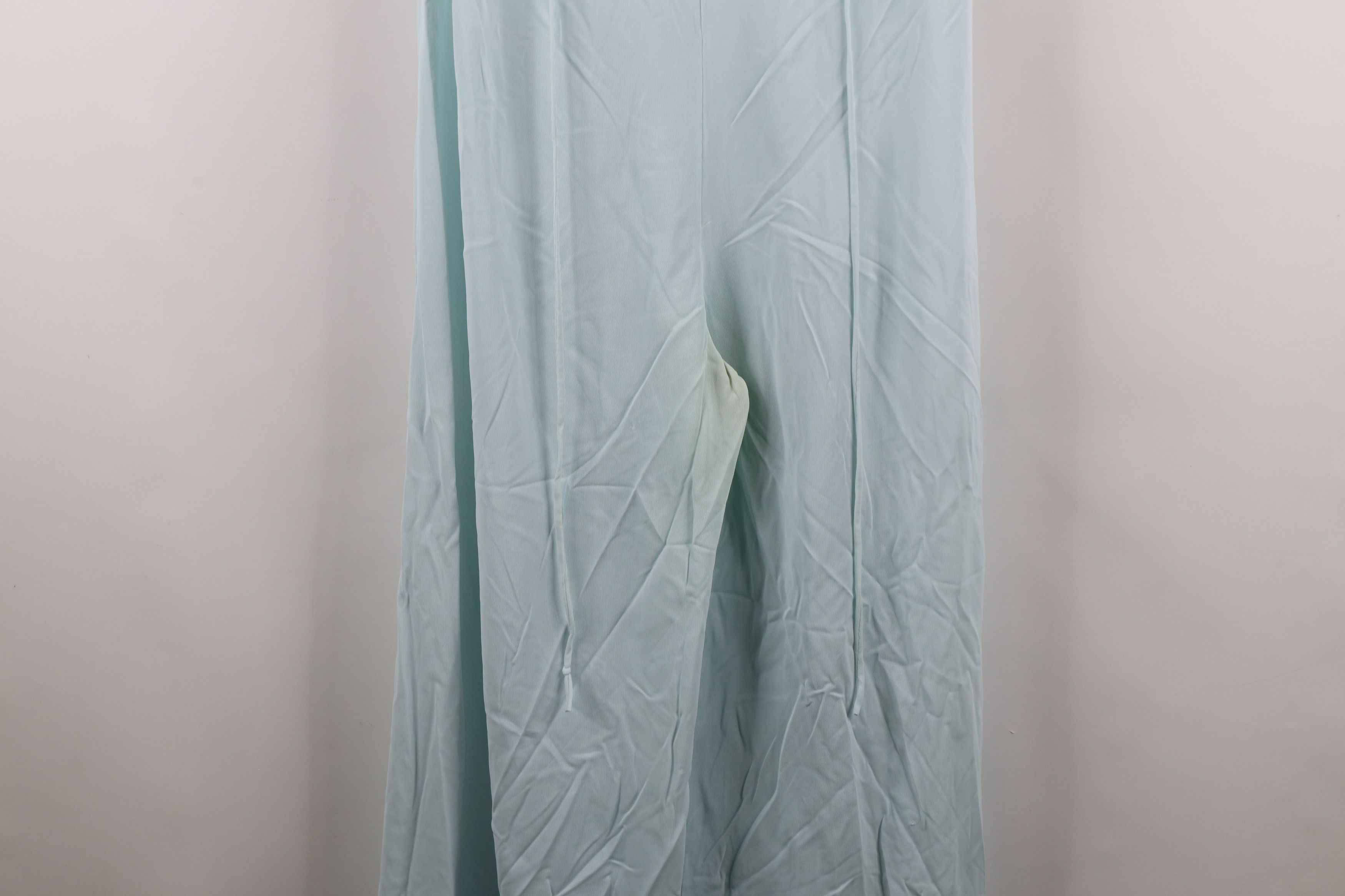 Vintage Vintage 60s 70s Flower Sheer Sleep Jumpsuit Romper Size 28" / US 6 / IT 42 - 4 Thumbnail