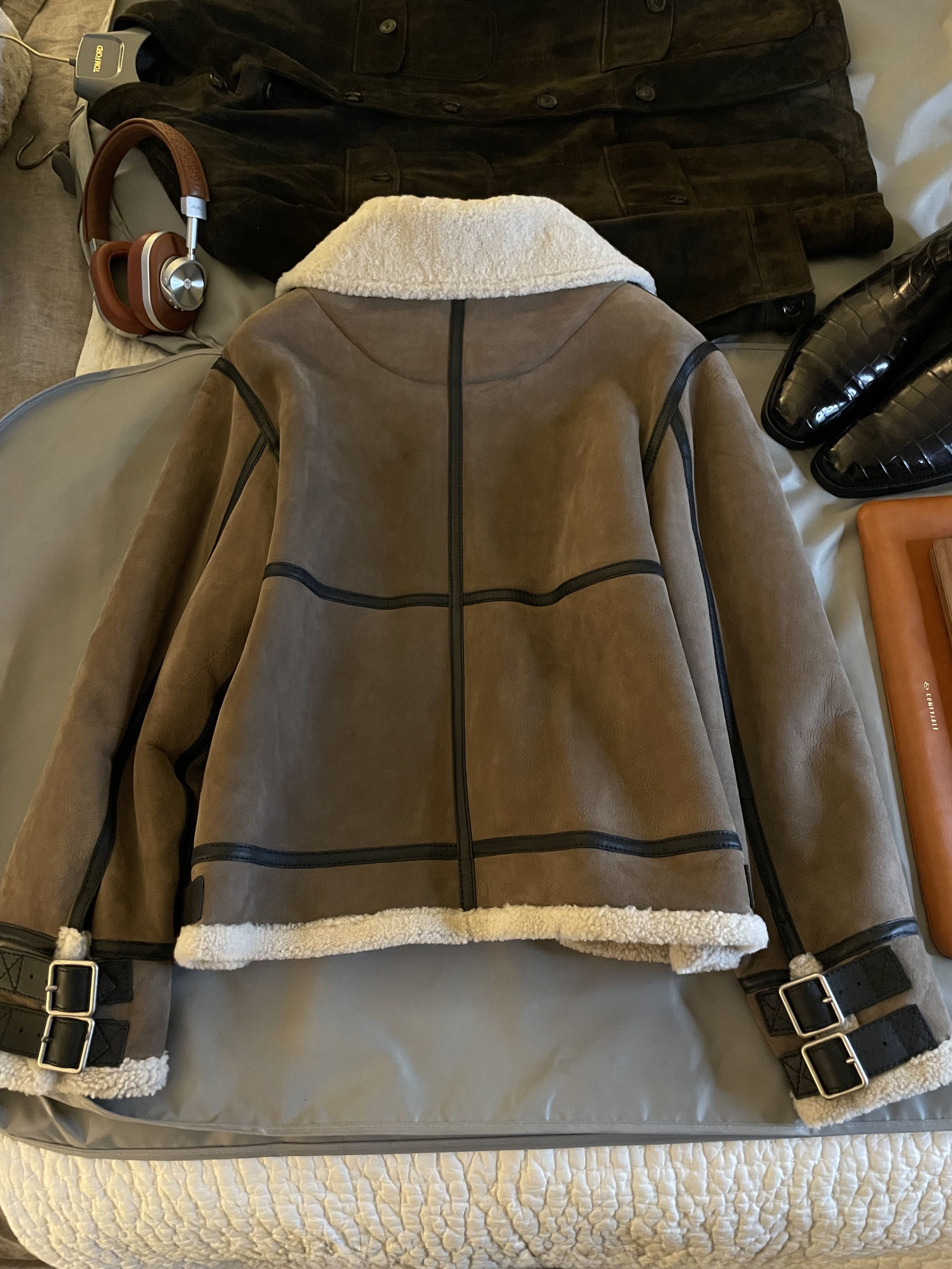 Loewe Coveted Rare $7,000 w/tax Suede Shearling Aviator Jacket Size US M / EU 48-50 / 2 - 15 Thumbnail