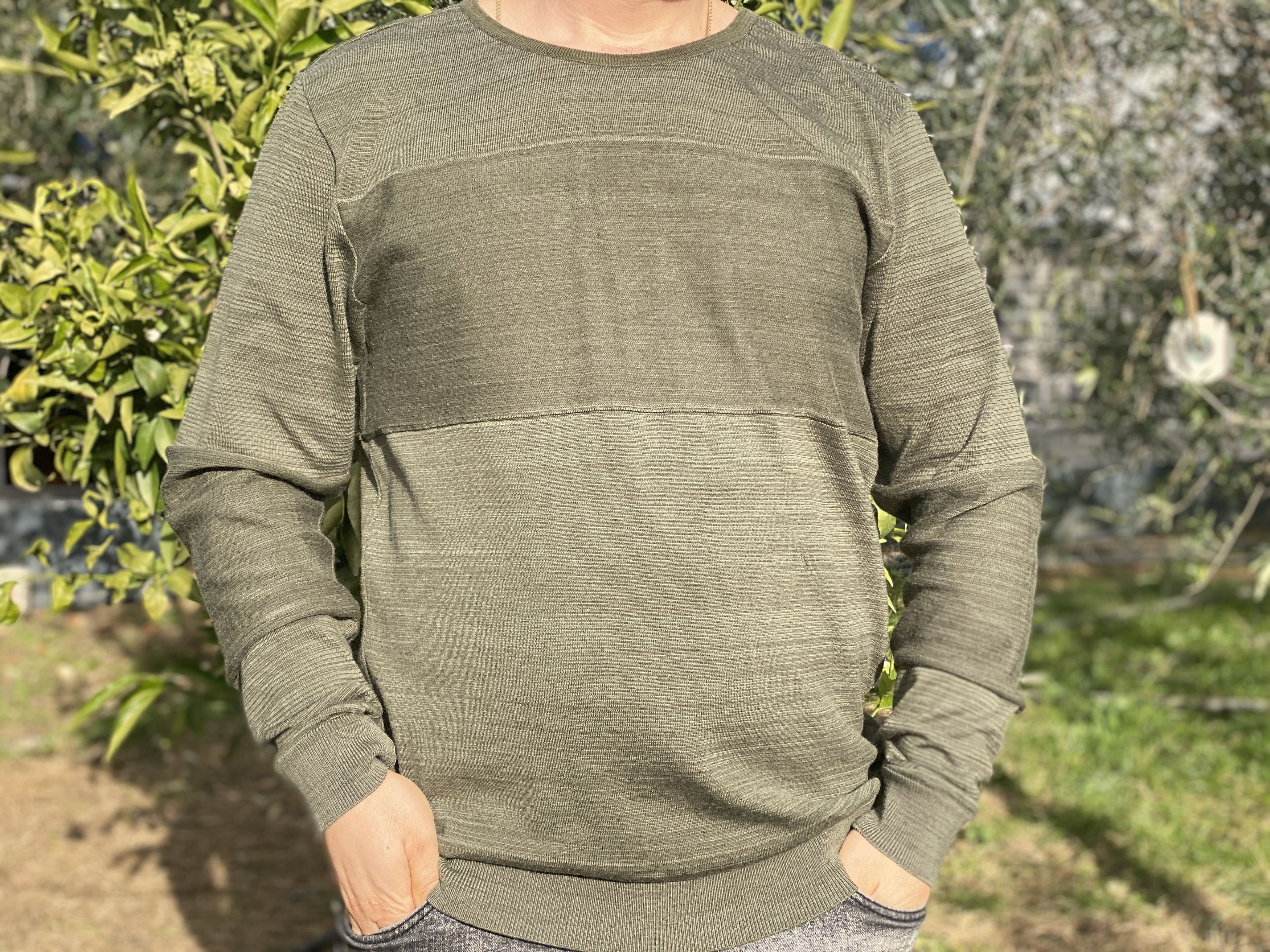 image of S N S Herning Sns Herning Fisherman Crewneck Pullover Jumper Size XL 54 56 in Green Olive, Men's