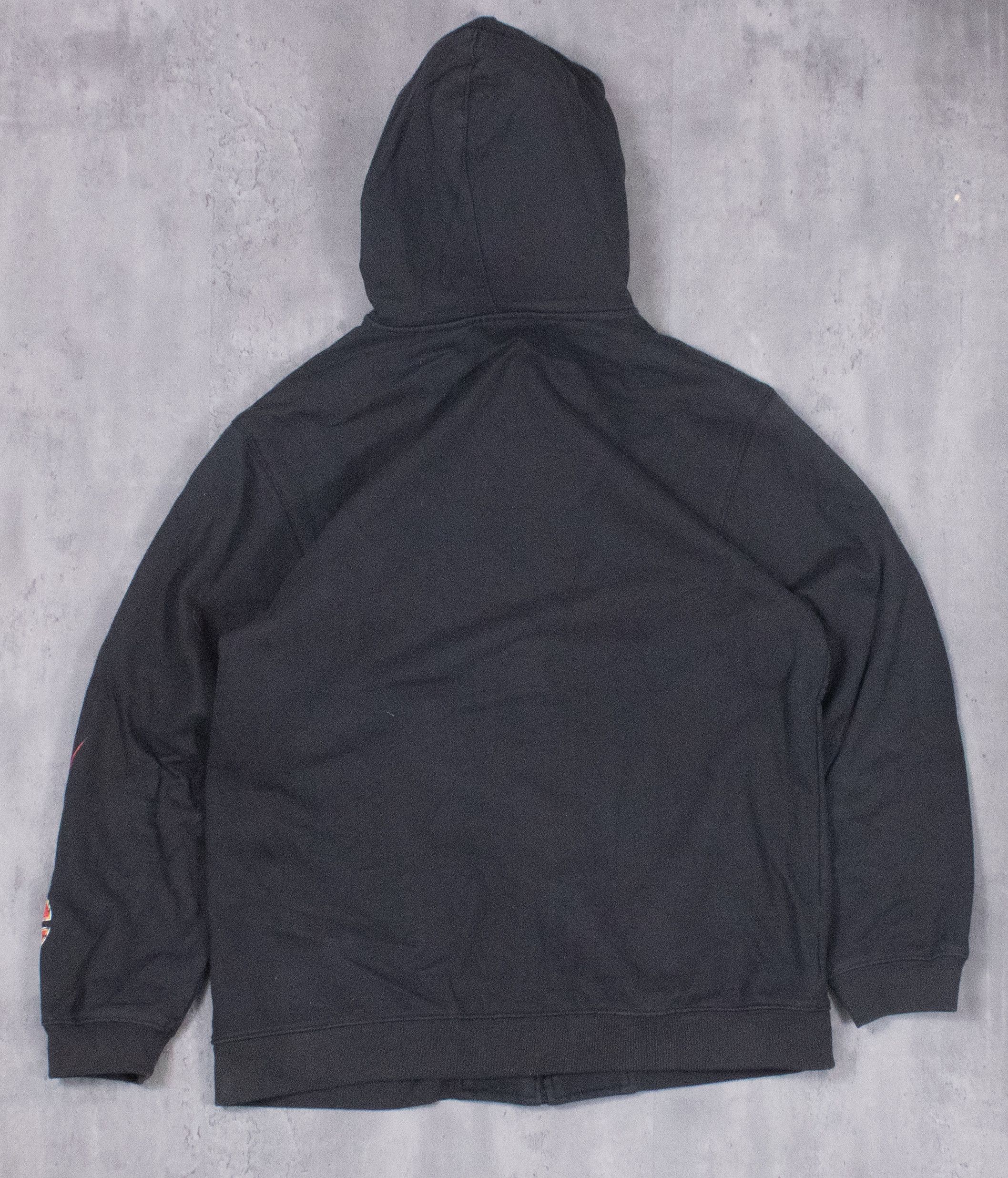 NHL Y2K 2000’s Reebok Calgary Flames Metal Logo Black Zip Hoodie Size US M / EU 48-50 / 2 - 11 Thumbnail