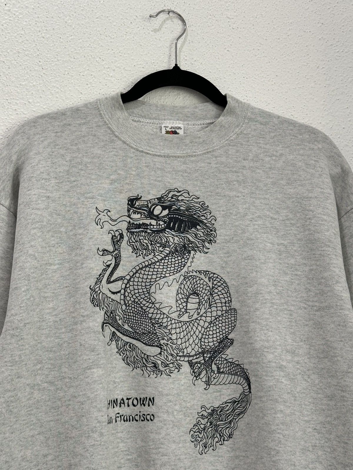 Fruit Of The Loom Vintage 90s Dragon Chinatown San Francisco Souvenir Crewneck Size US L / EU 52-54 / 3 - 2 Thumbnail