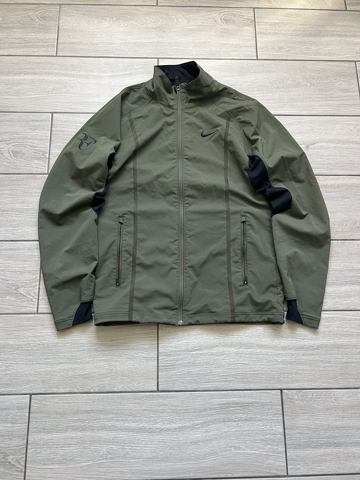 Nike Nike Roger Federer RF Tennis Jacket Khaki 2012 Australian Size US S / EU 44-46 / 1 - 2 Thumbnail