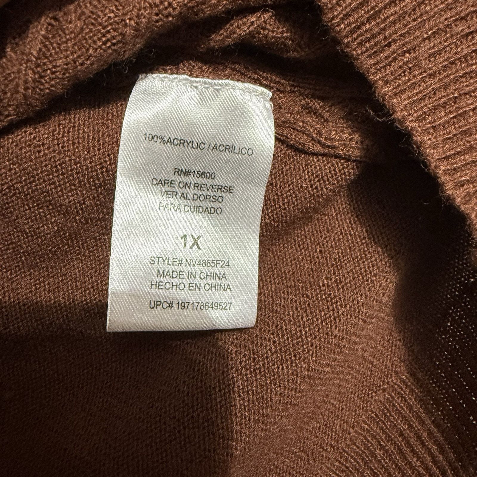 Other Grandpa Sweater Womens 1X Plus Cable Knit Lagenlook Earthy Size XL / US 12-14 / IT 48-50 - 6 Thumbnail