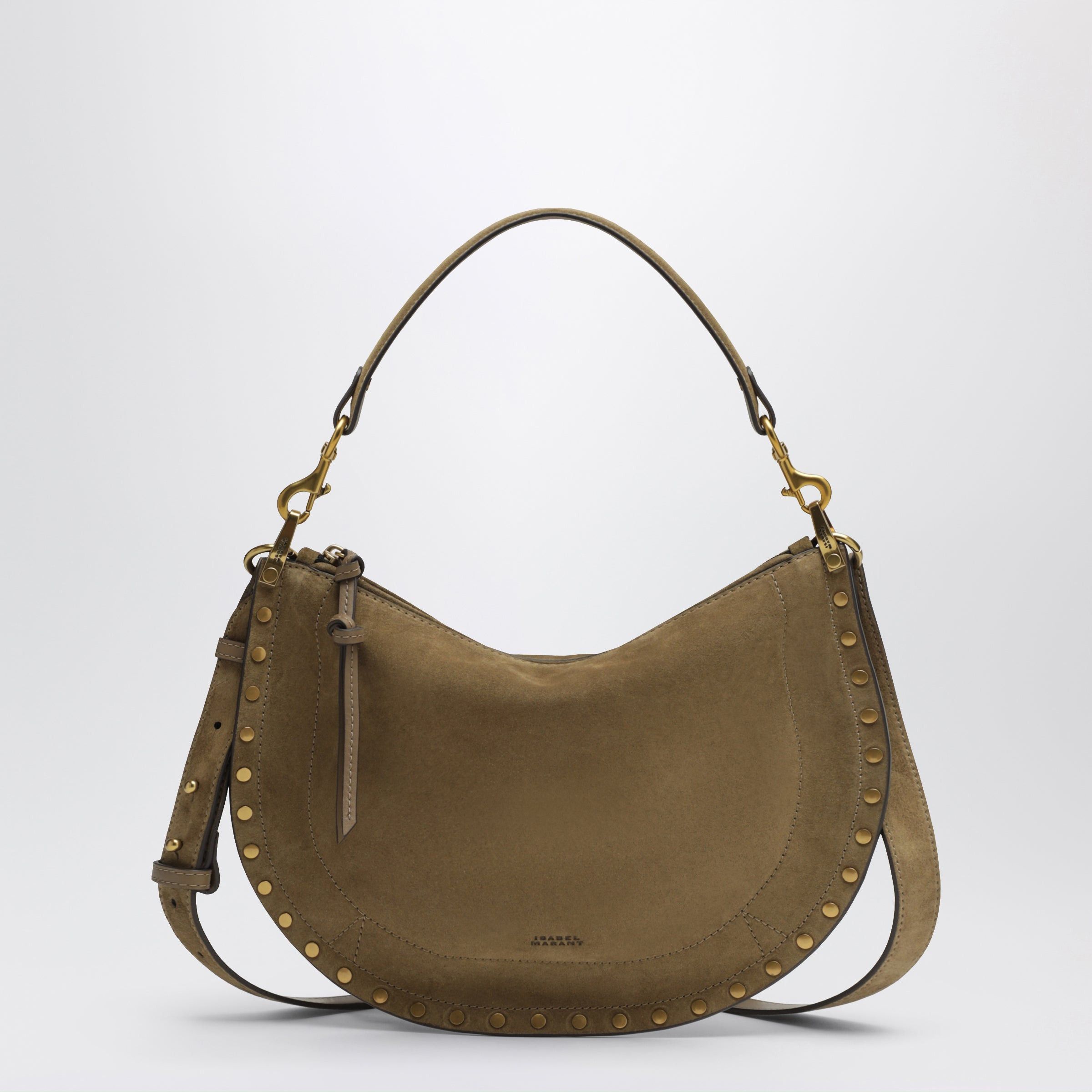 Isabel Marant Isabel Marant Oskan Soft Zipped Bag In Taupe Suede Size ONE SIZE - 1 Thumbnail